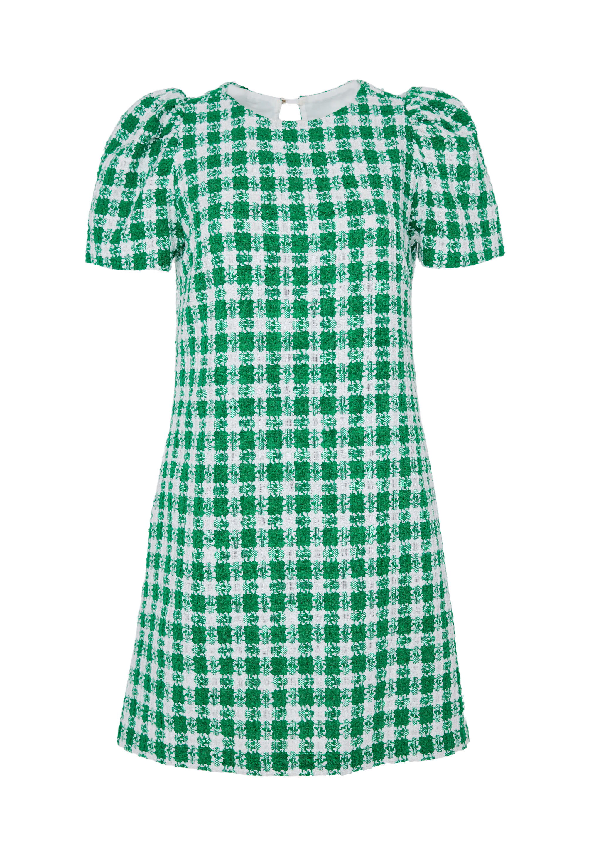 Marty Dress Augusta Green Check Tweed