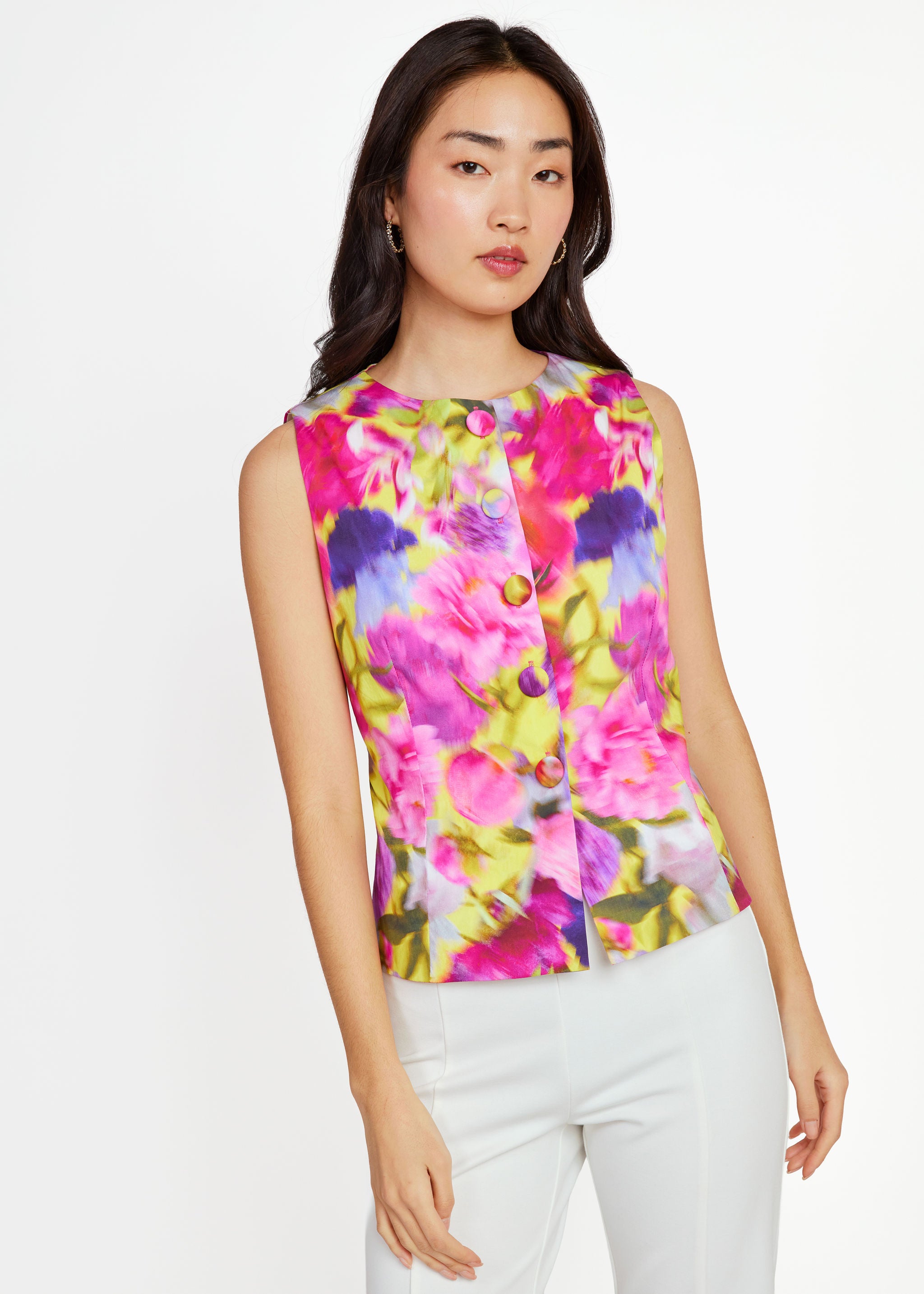 Callie Top Art Bloom Poplin
