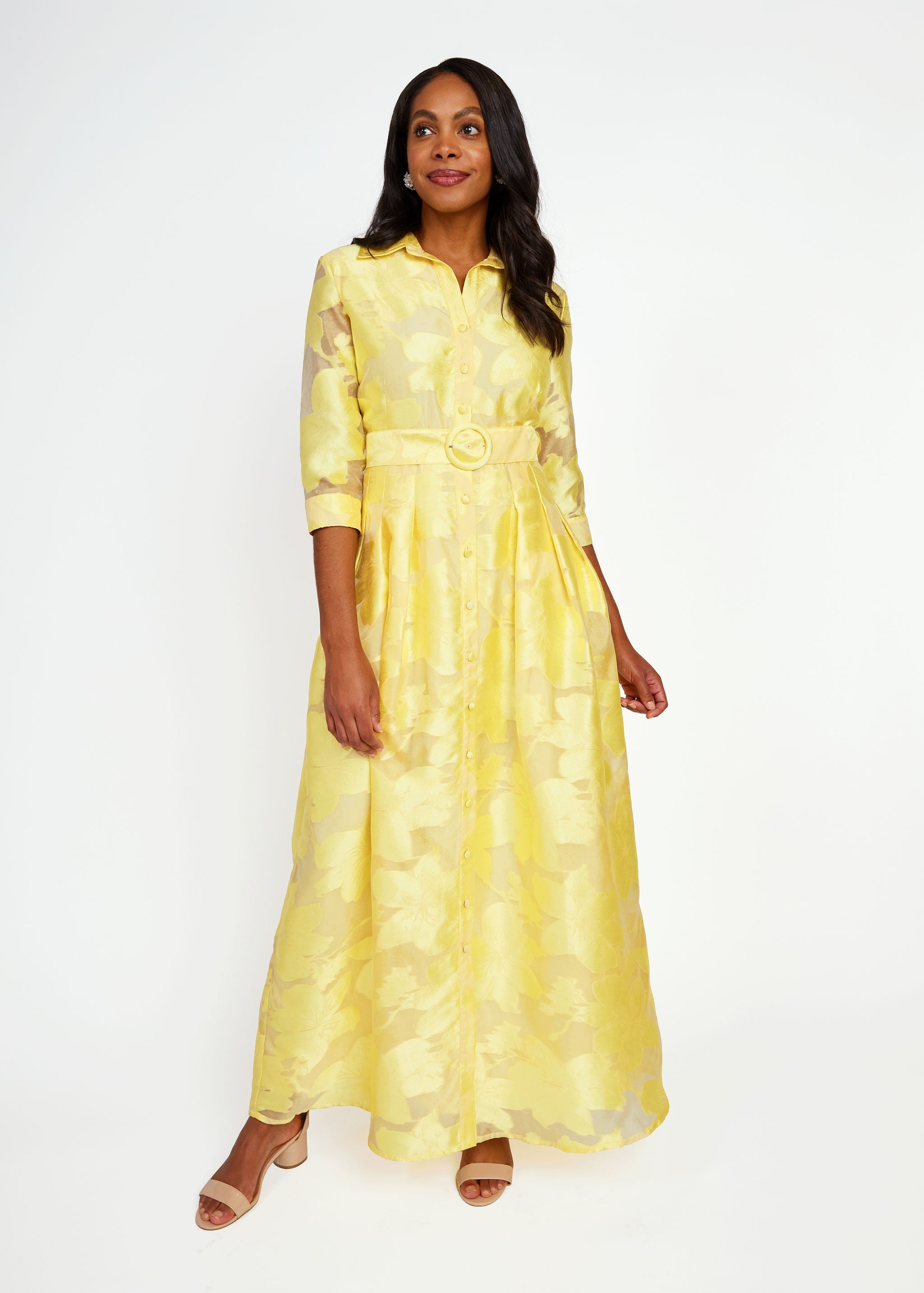 Cecilia Gown Yellow Azalea Organza