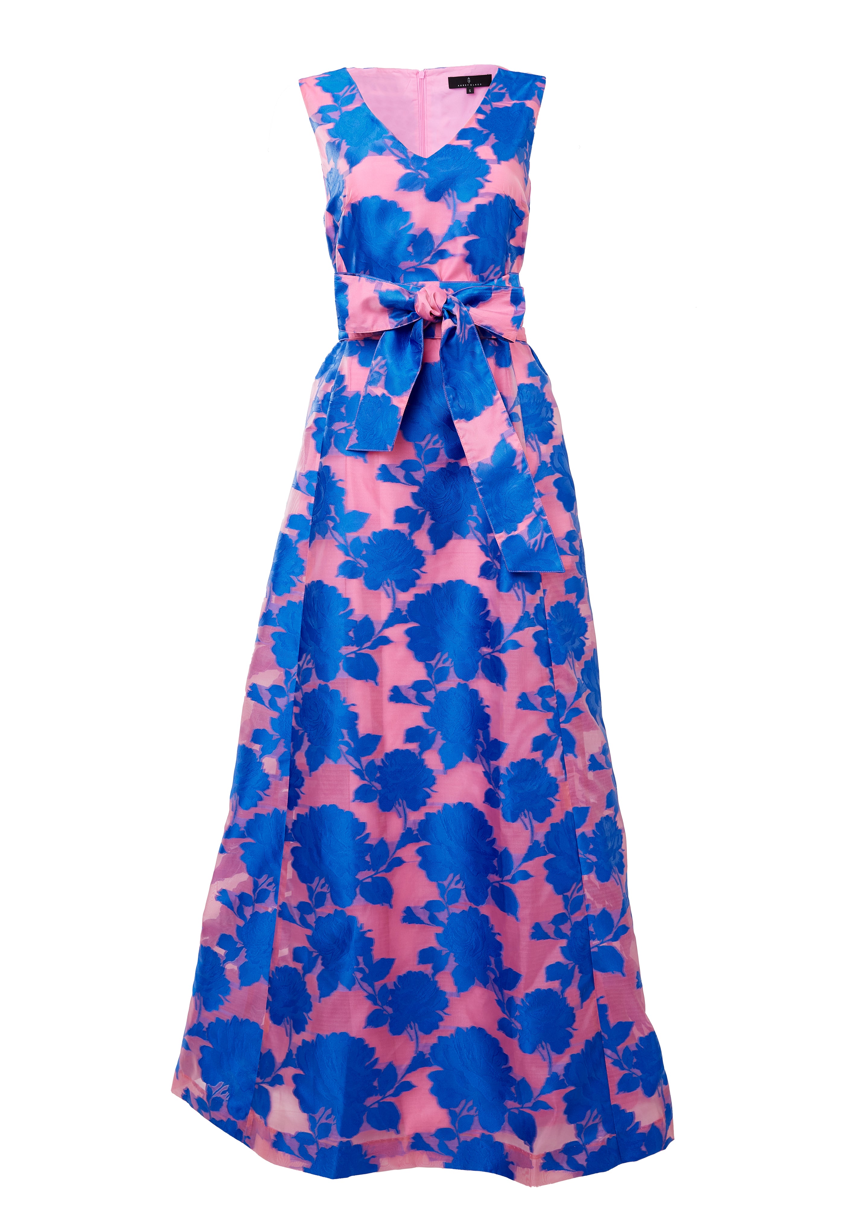 Arden Gown Pink and Blue Tea Rose Organza