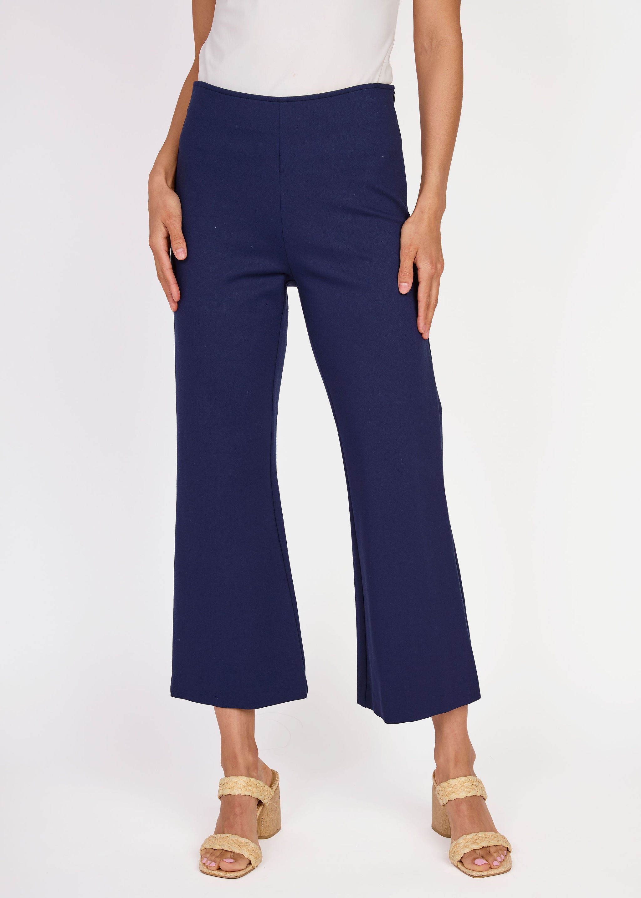 Blair Cropped Pant Navy Ponte