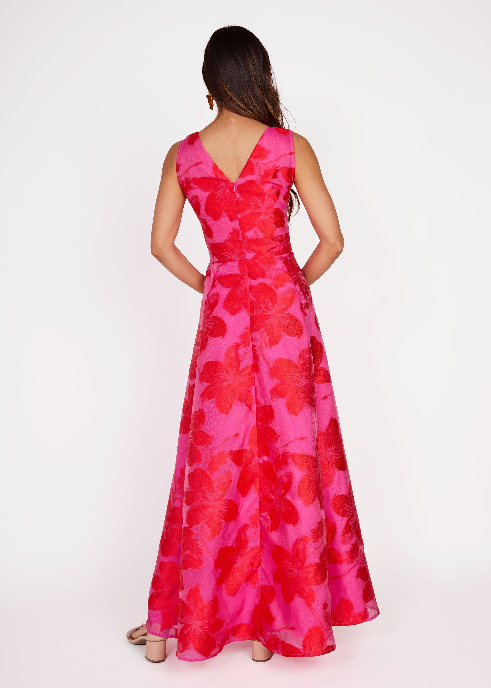 Martha Dress Red Azalea Organza