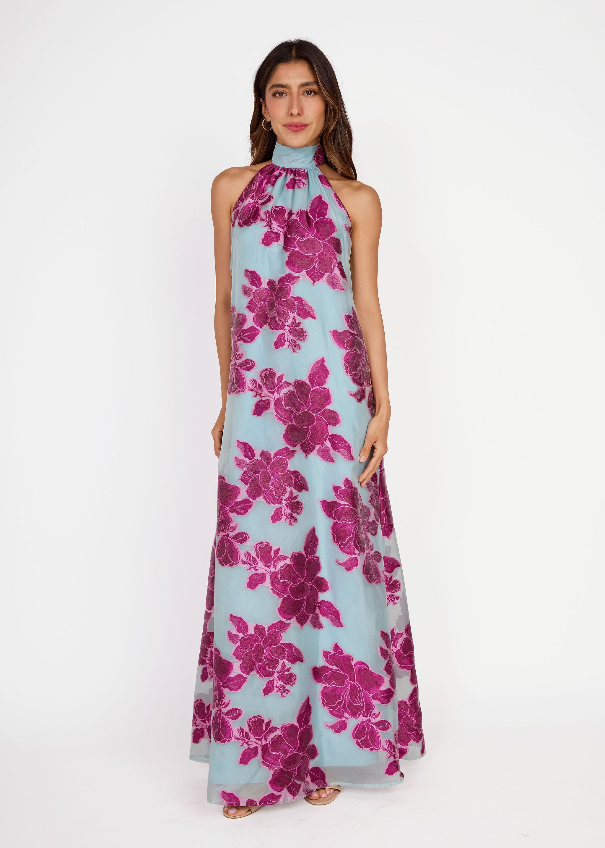 Rory Gown Berry Peony Organza