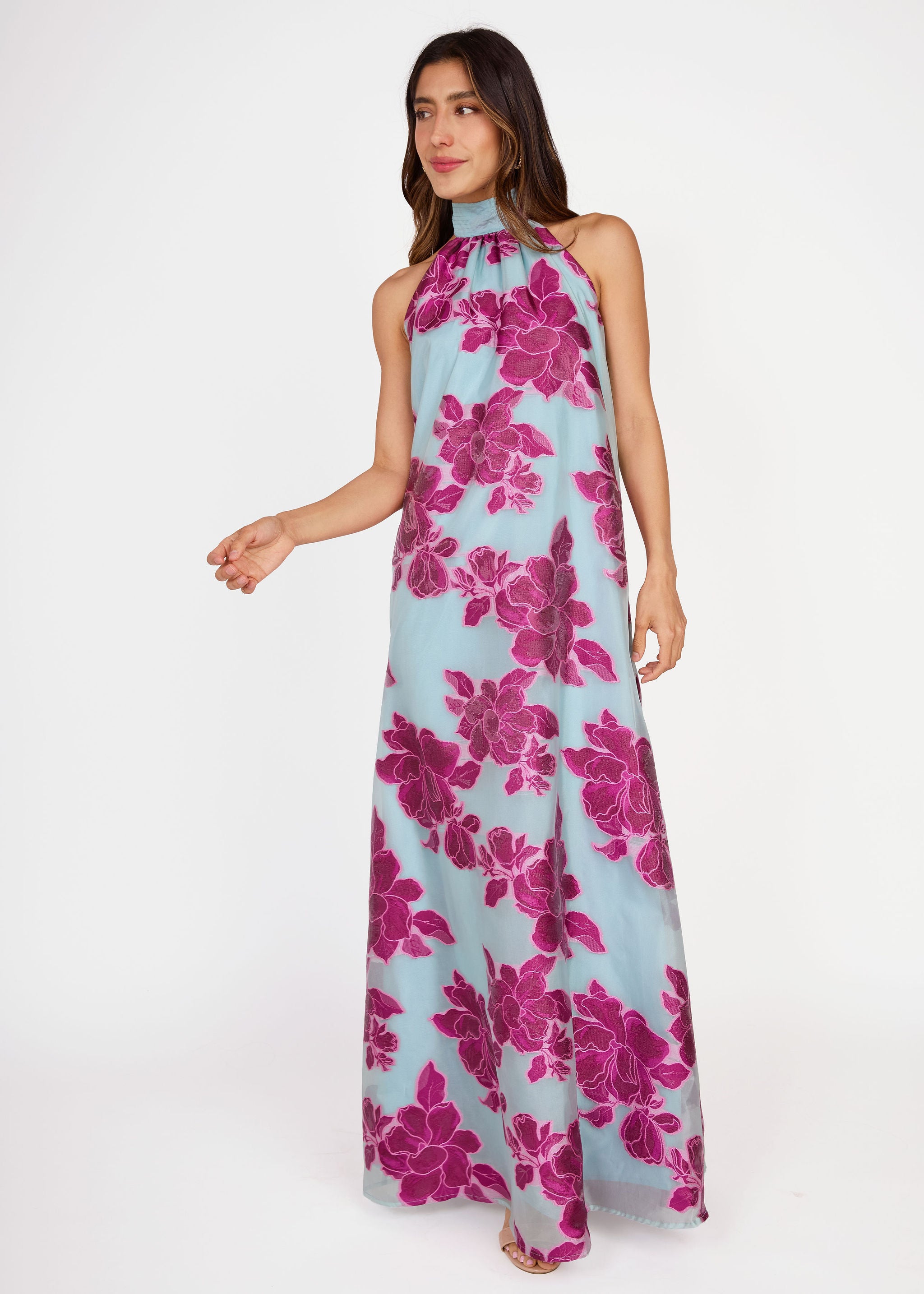 Rory Gown Berry Peony Organza