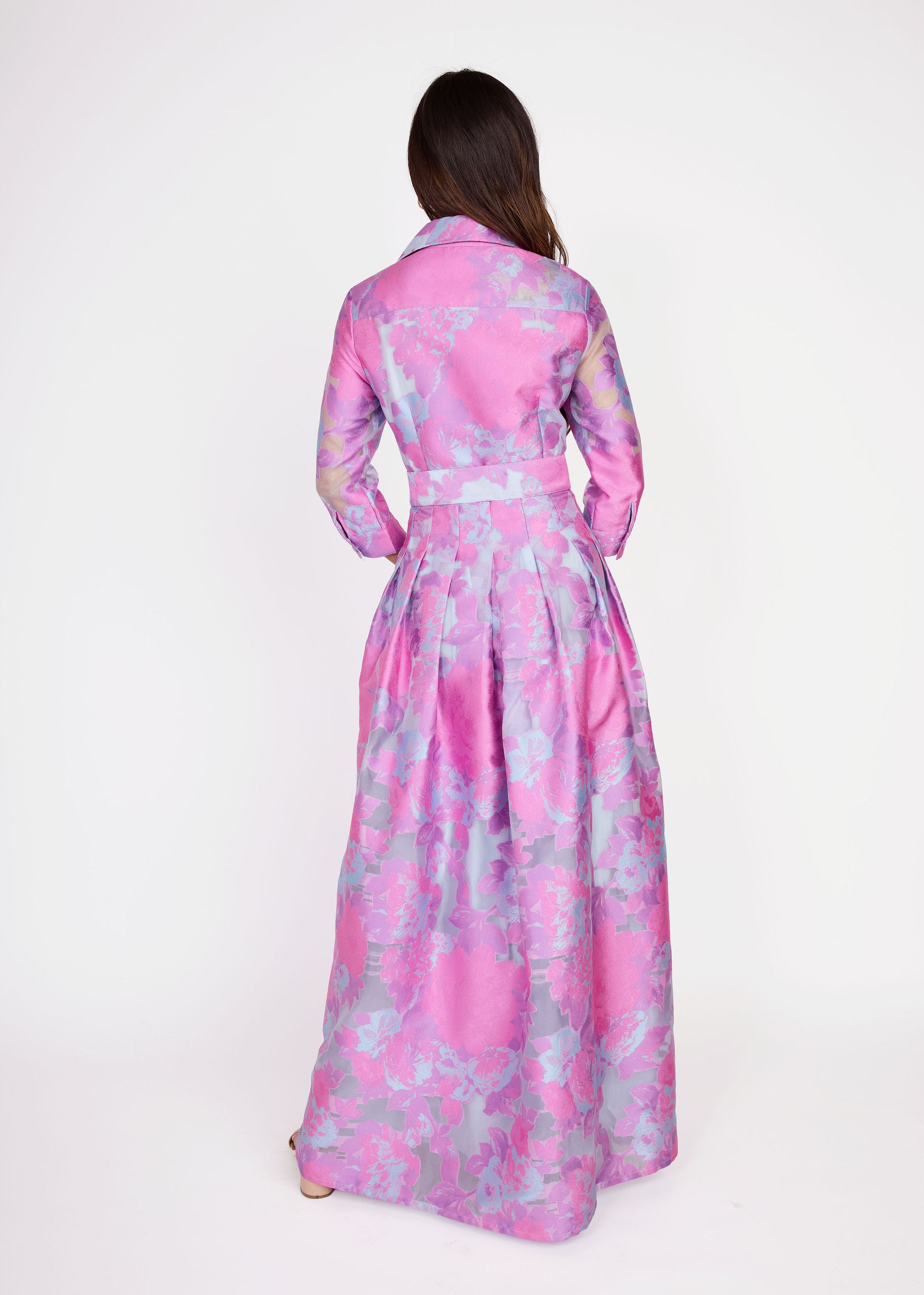 Cecilia Gown Pink Sky Gardenia Organza