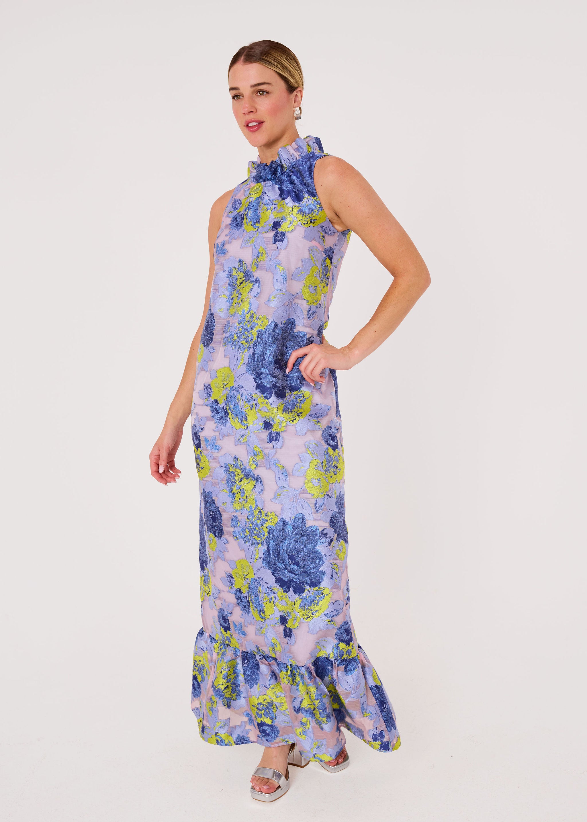 Camille Gown Indigo Gardenia Organza