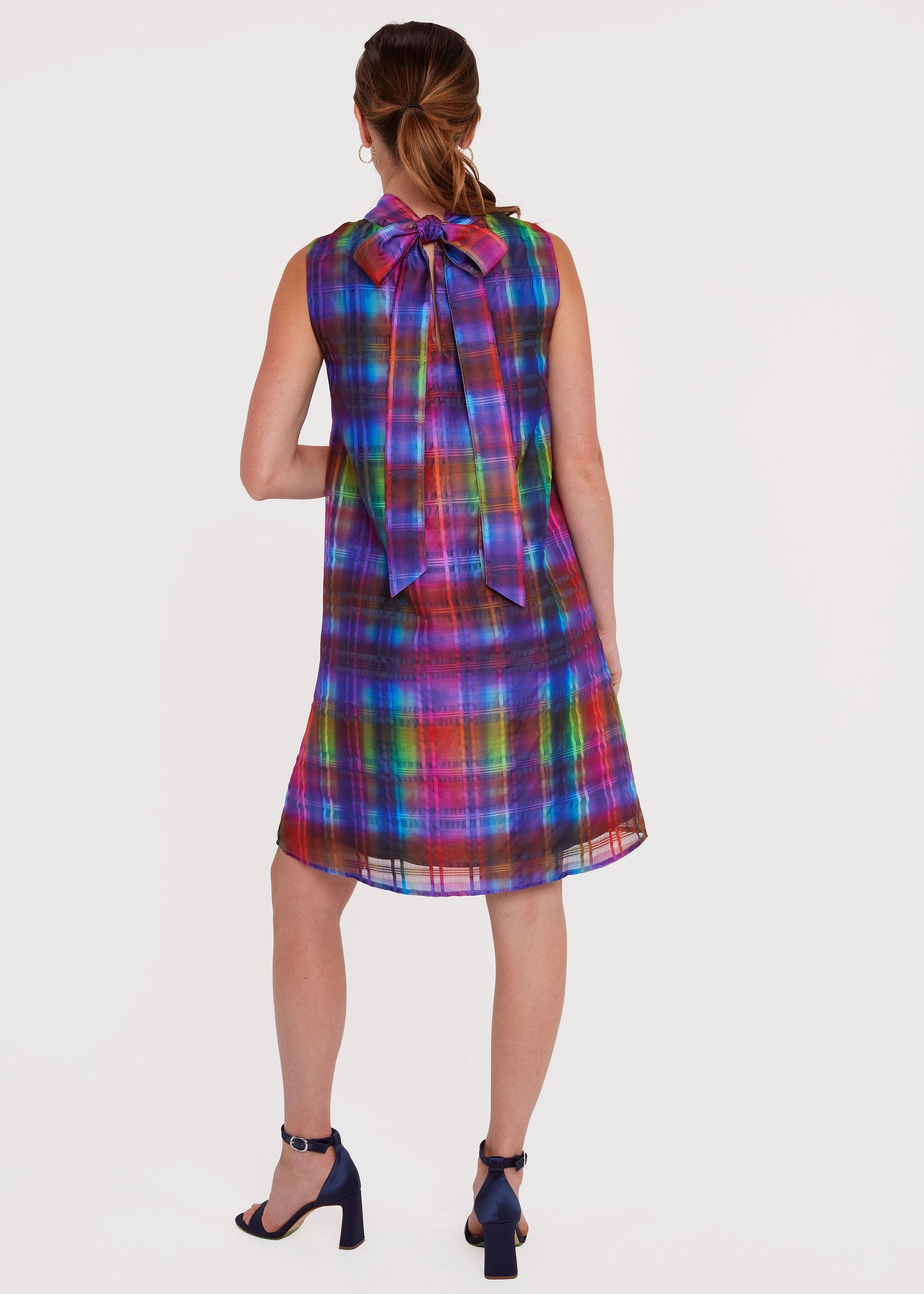 Vanessa Mini Dress Prism Plaid Organza