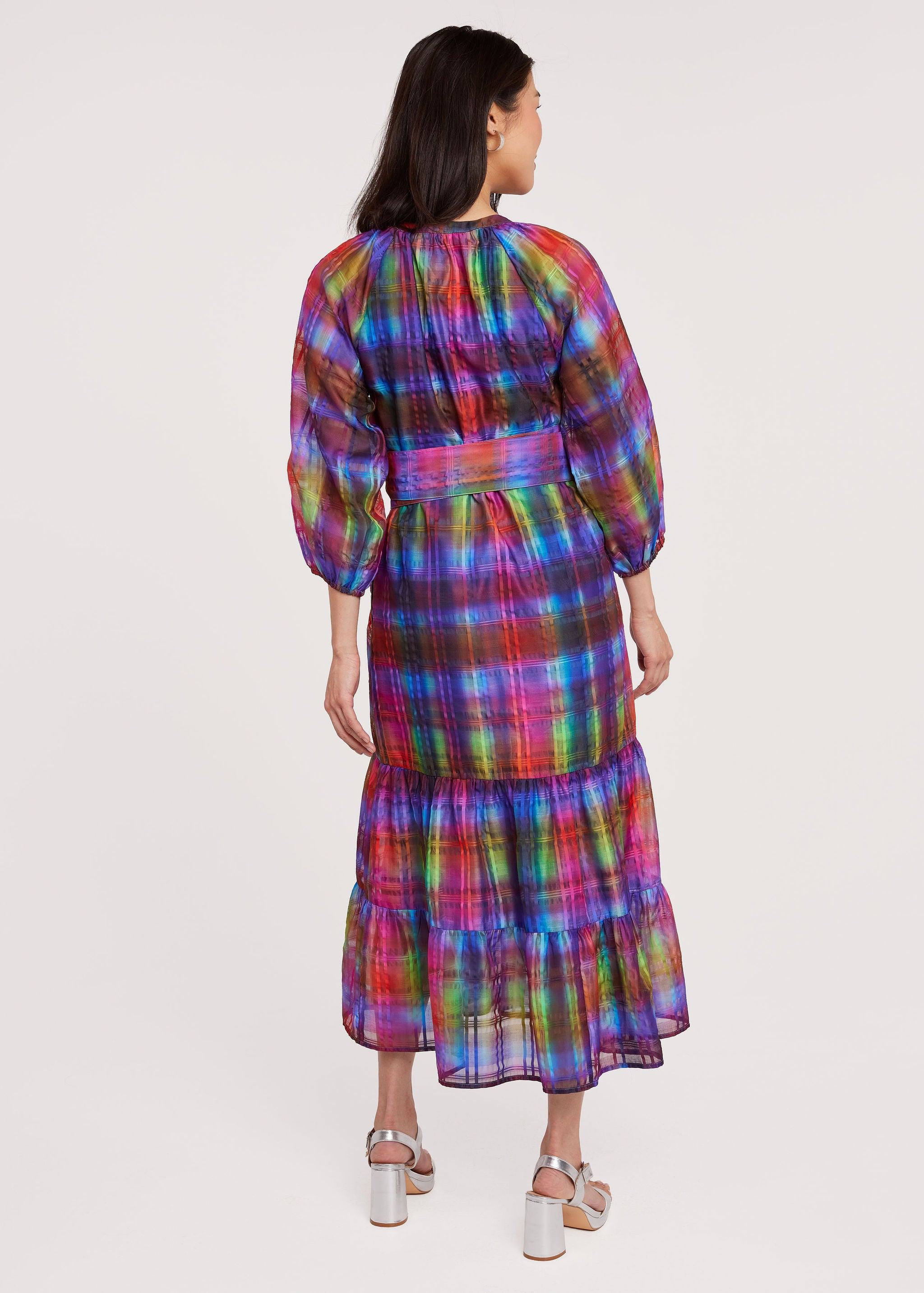 Elise Dress Prism Plaid Organza
