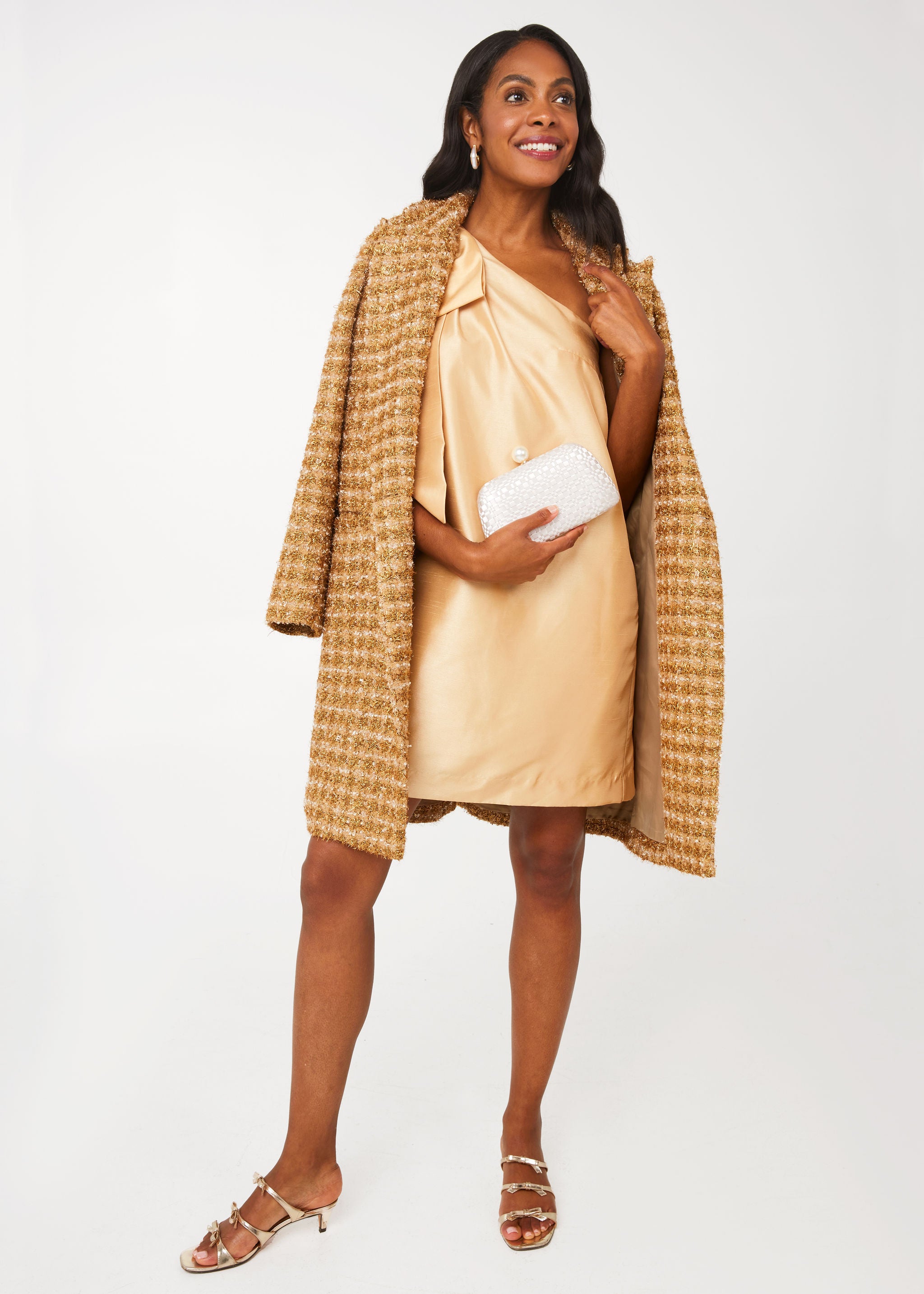 Cassie Dress Gold Dupioni