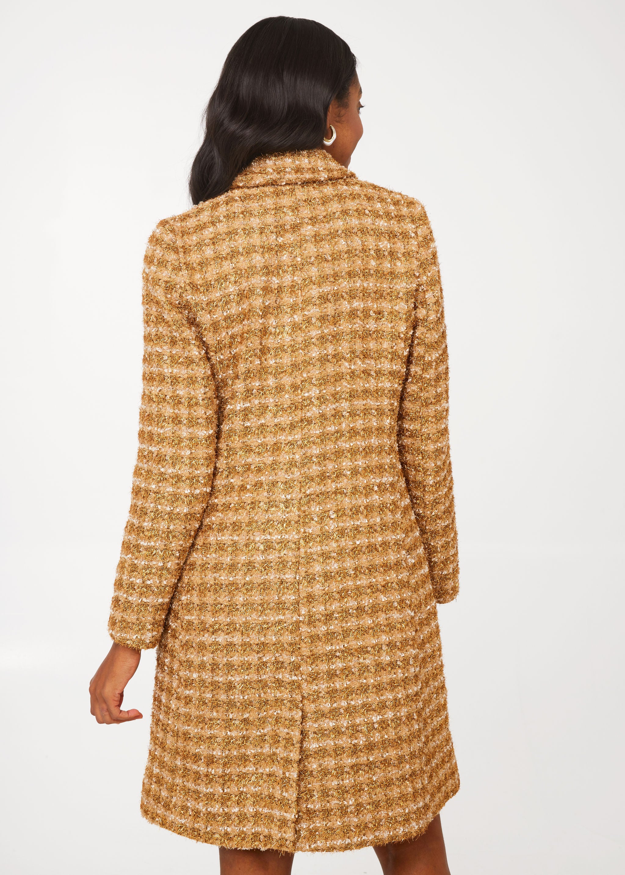 Abigail Coat Gold Tinsel Tweed