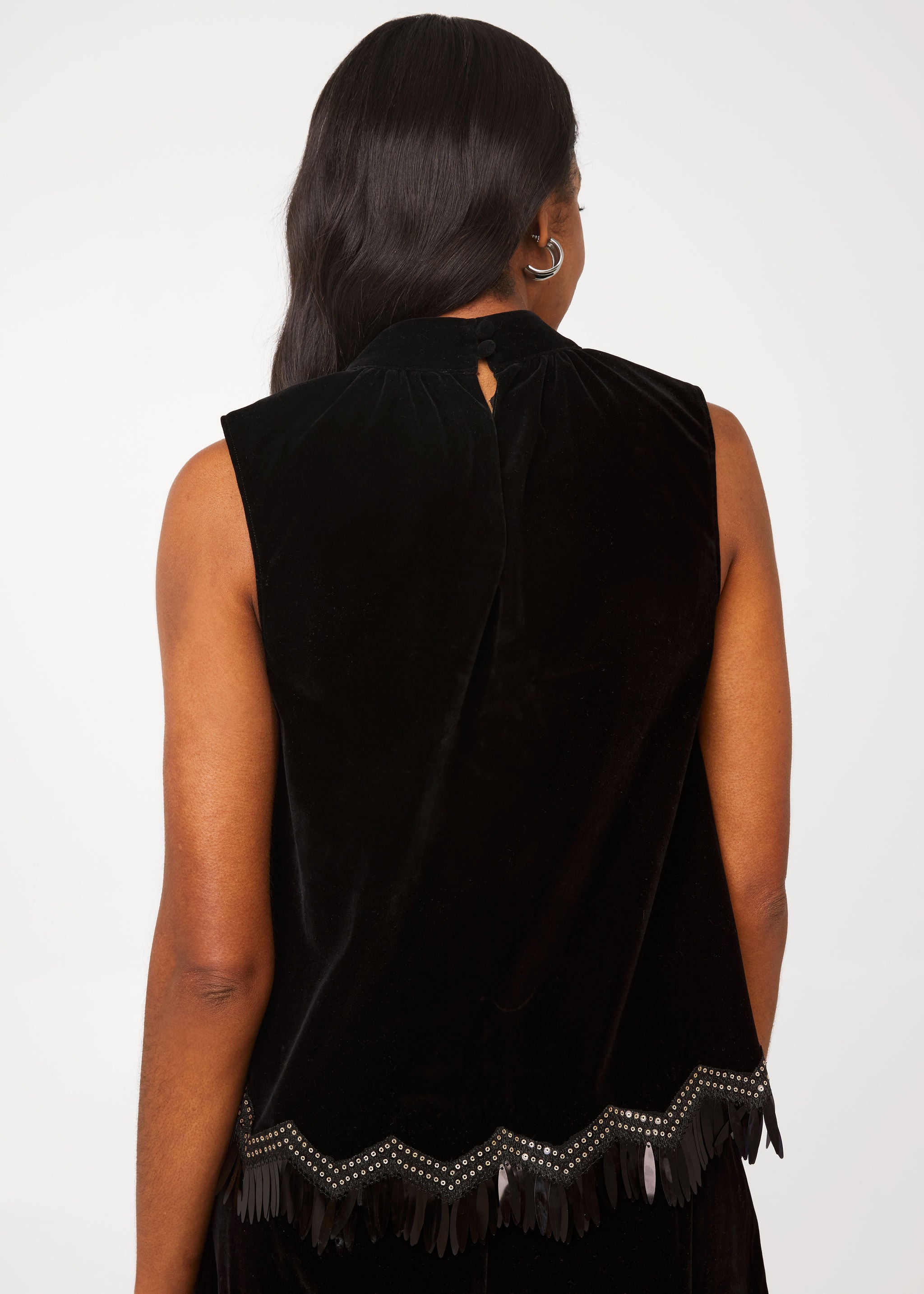 Brynn Top Black Velvet