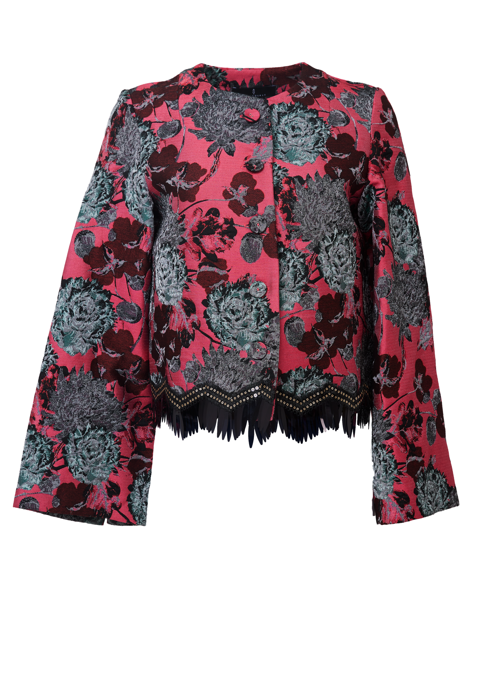 Kennedy Jacket Hot Pink Vintage Dahlia Jacquard