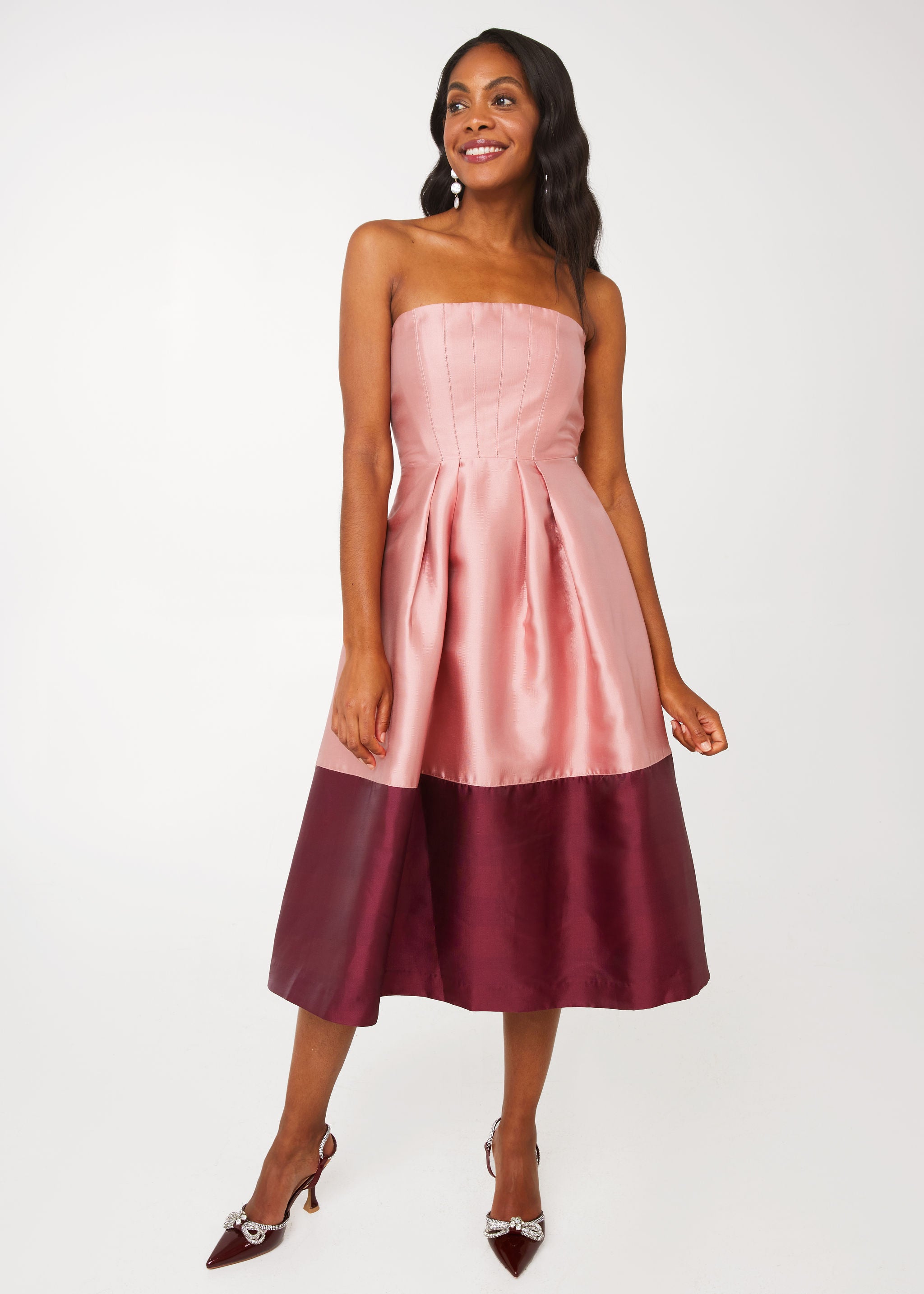 Catherine Dress Blush Mikado