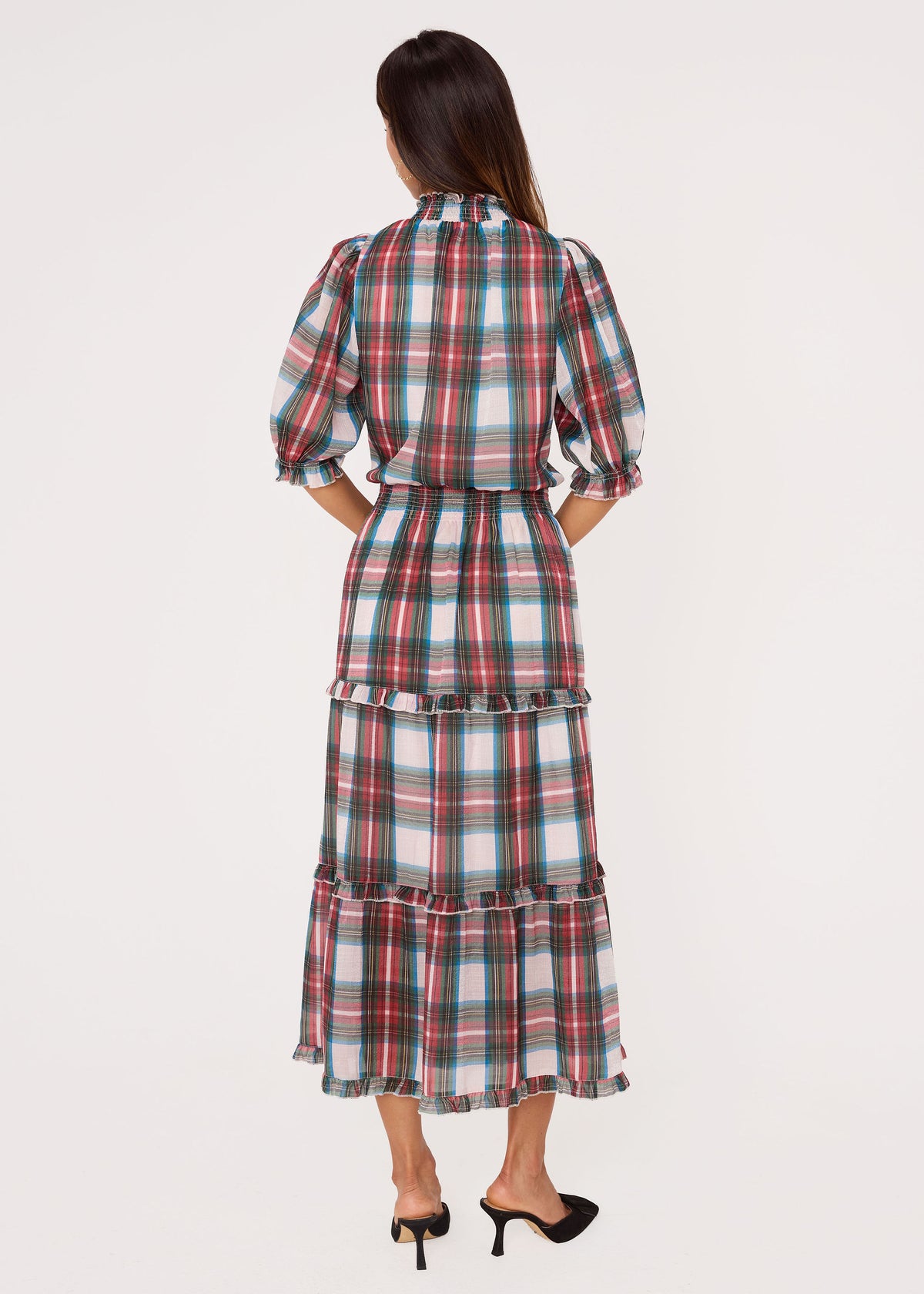 Bennett Gown Holiday Tartan Chiffon