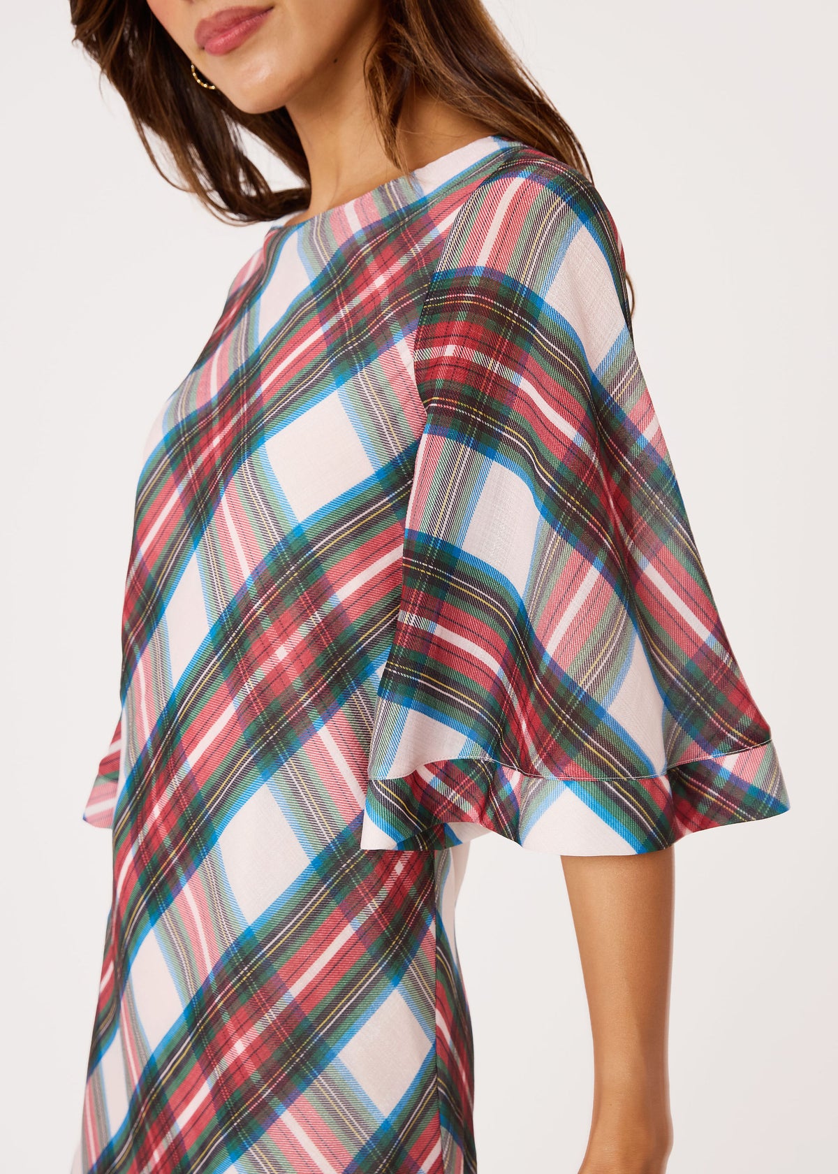 Blythe Dress Holiday Tartan Chiffon
