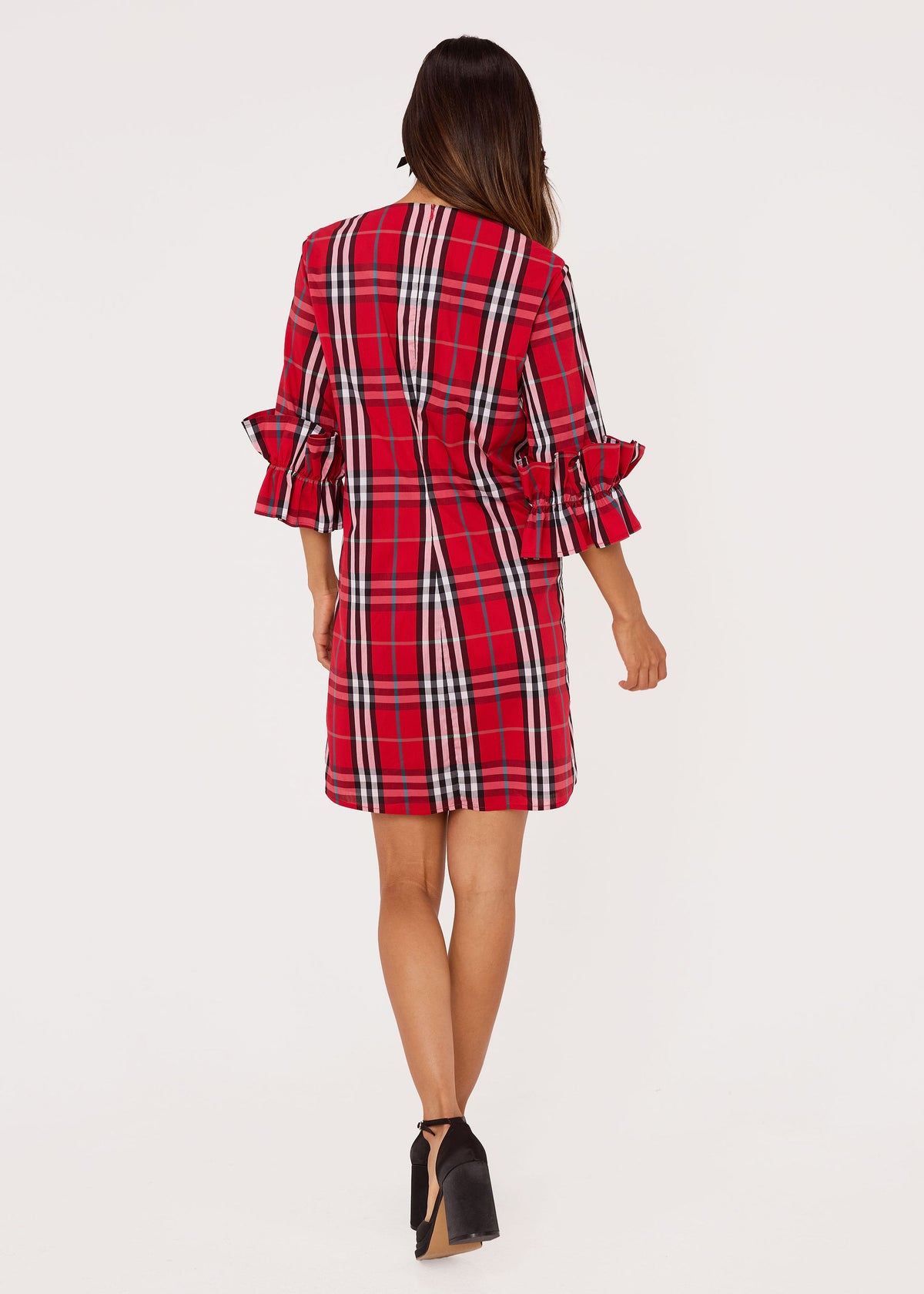 Bronwyn Mini Dress Red Plaid Poplin