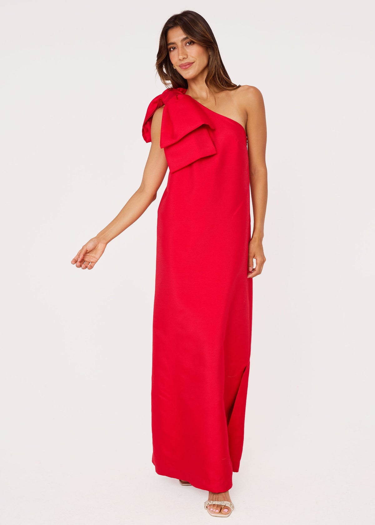 Cassie Gown Red Mikado
