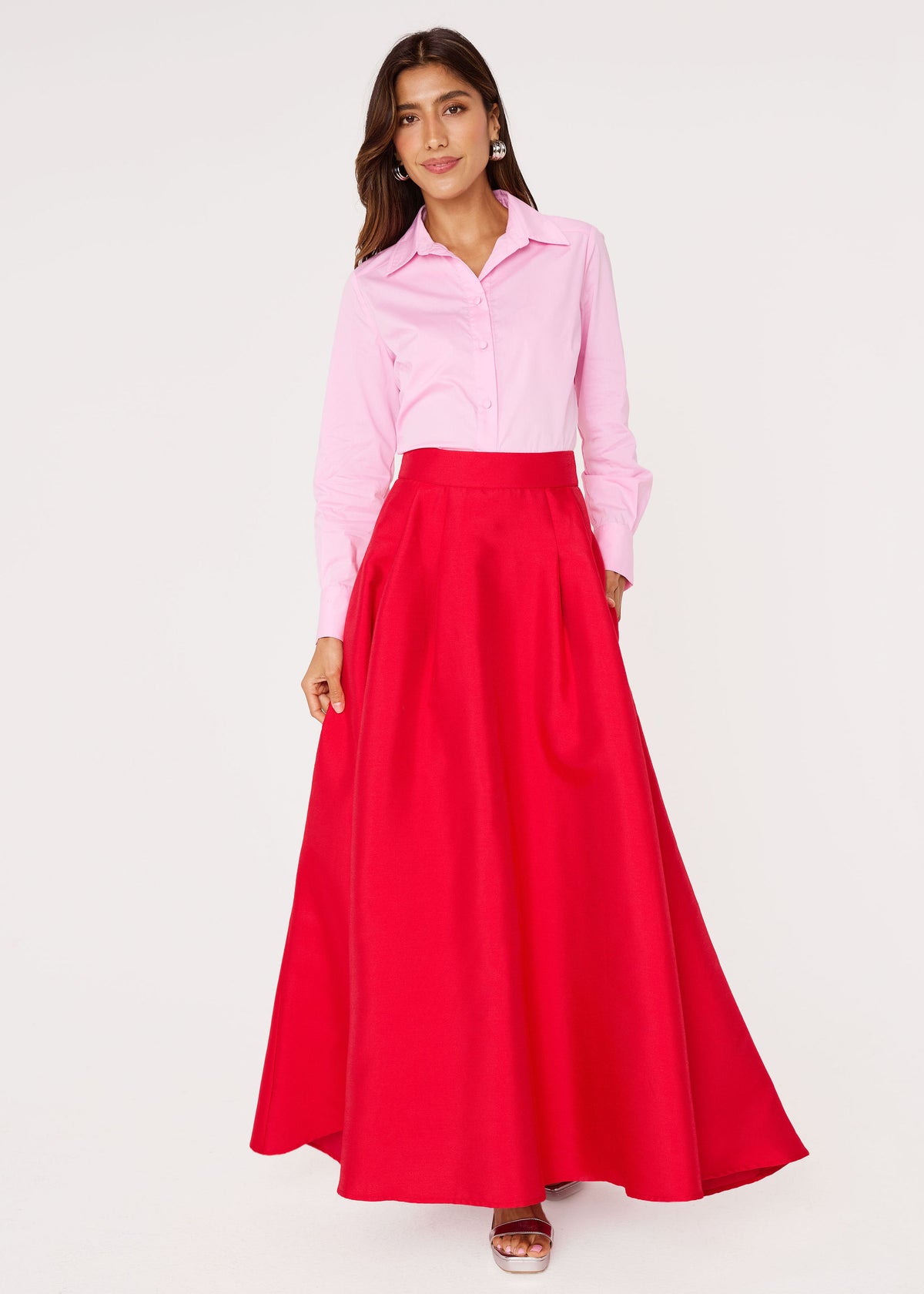 Olivia Skirt Red Mikado