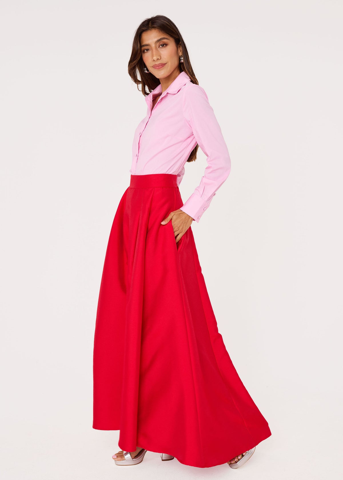 Olivia Skirt Red Mikado