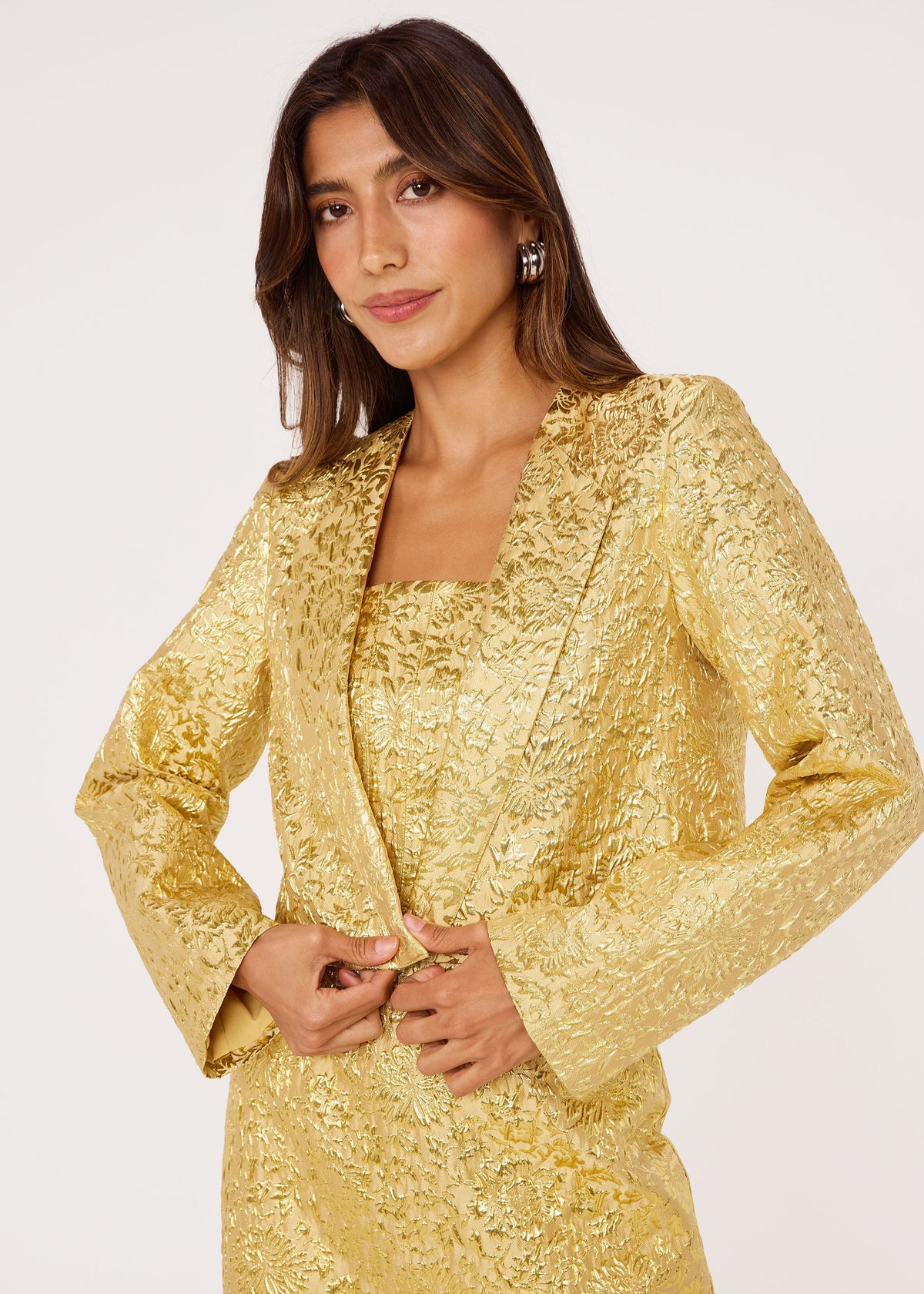 Lenox Jacket Gold Damask Jacquard