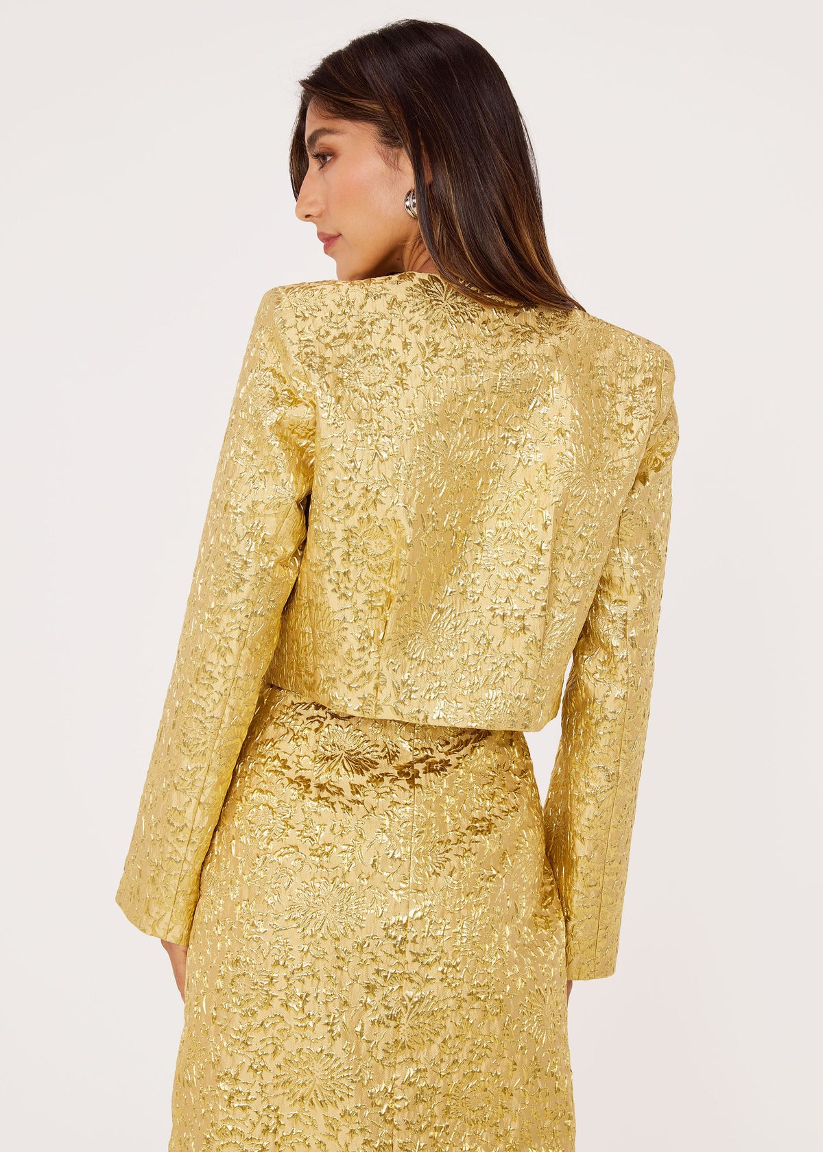 Lenox Jacket Gold Damask Jacquard