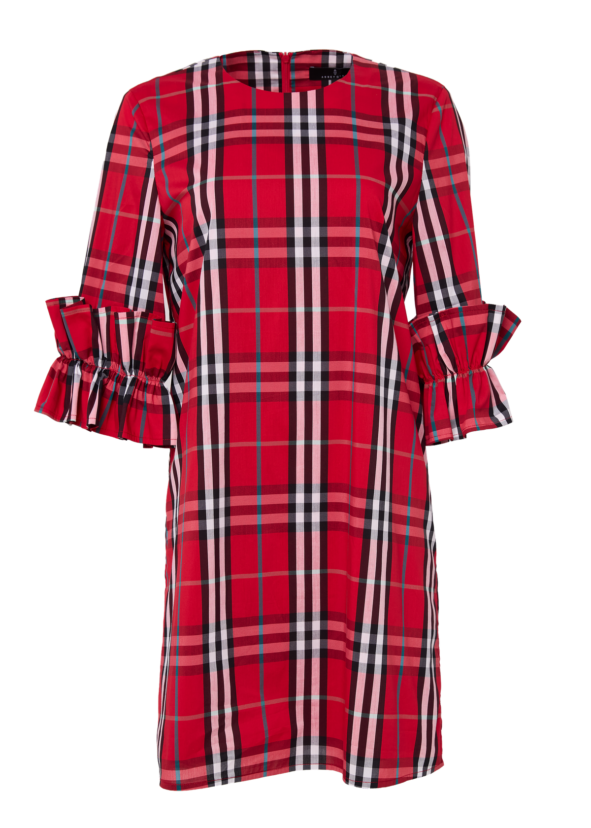 Bronwyn Mini Dress Red Plaid Poplin