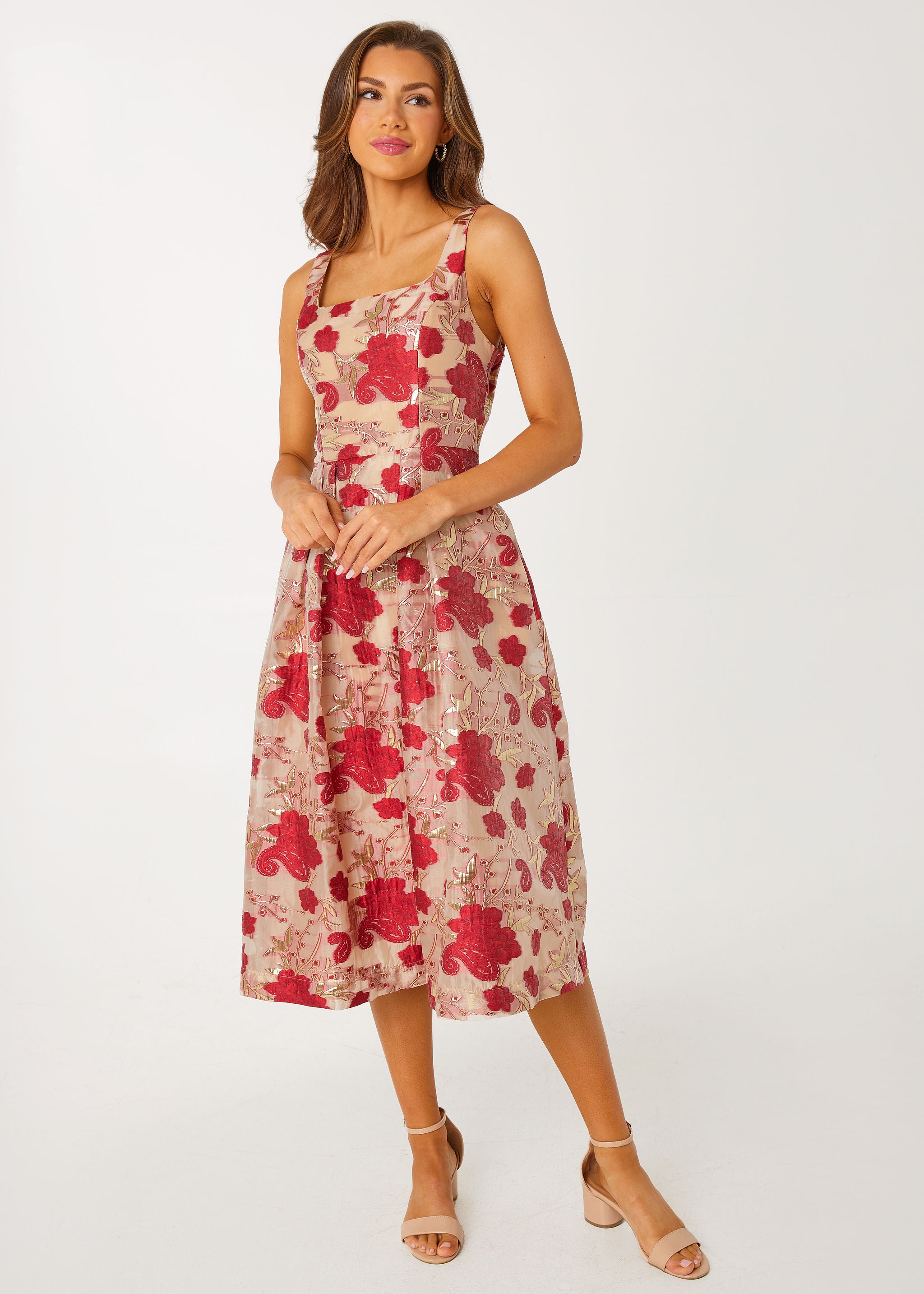 Victoria Dress Red Moonlight Organza