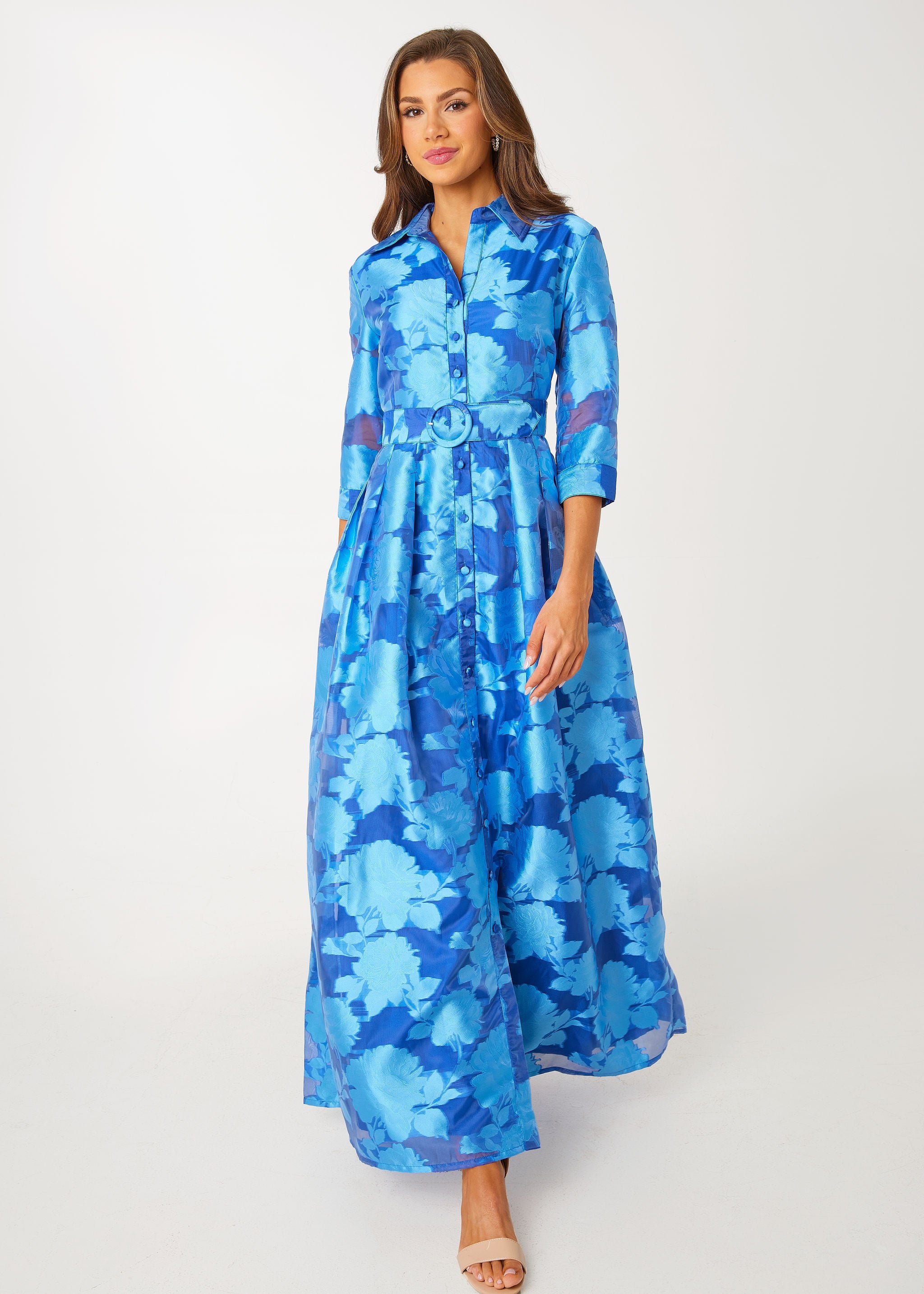 Cecilia Gown Blue Tea Rose Organza