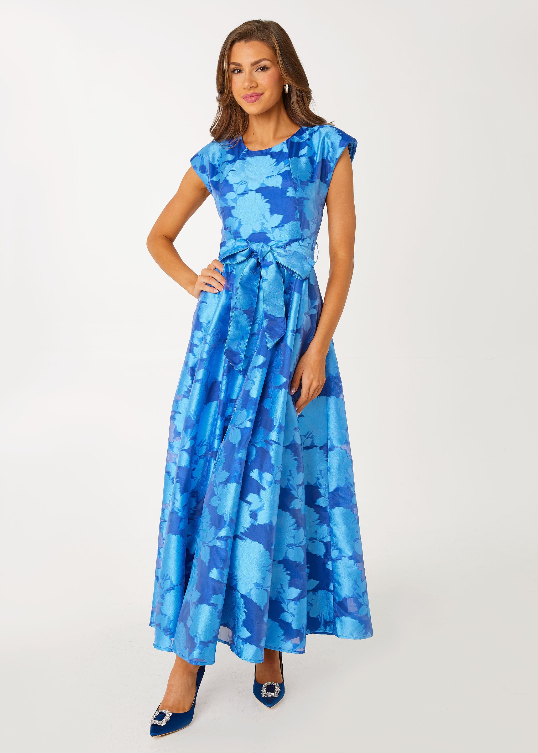 Olivia Gown Blue Tea Rose Organza