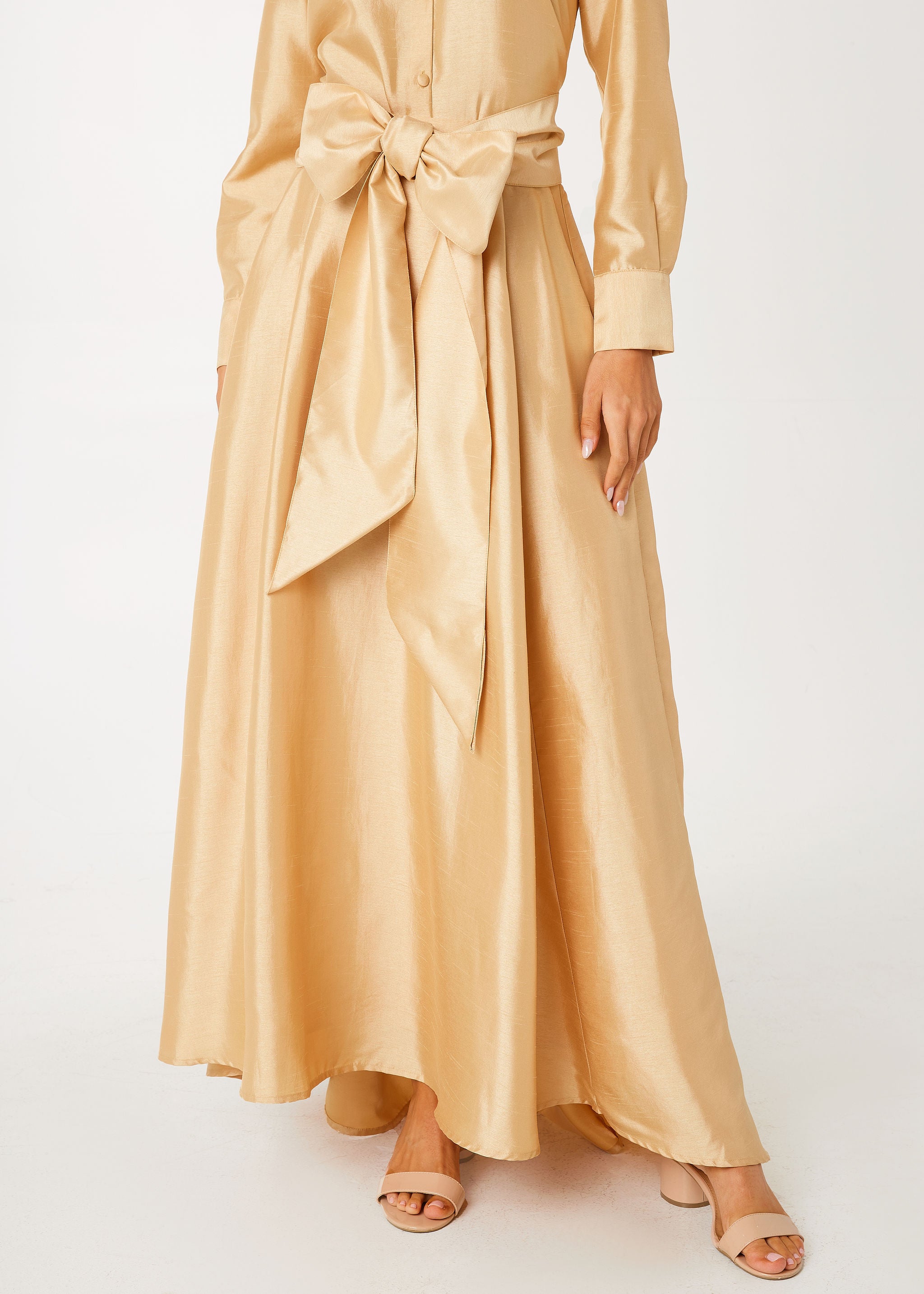 Olivia Skirt Gold Dupioni