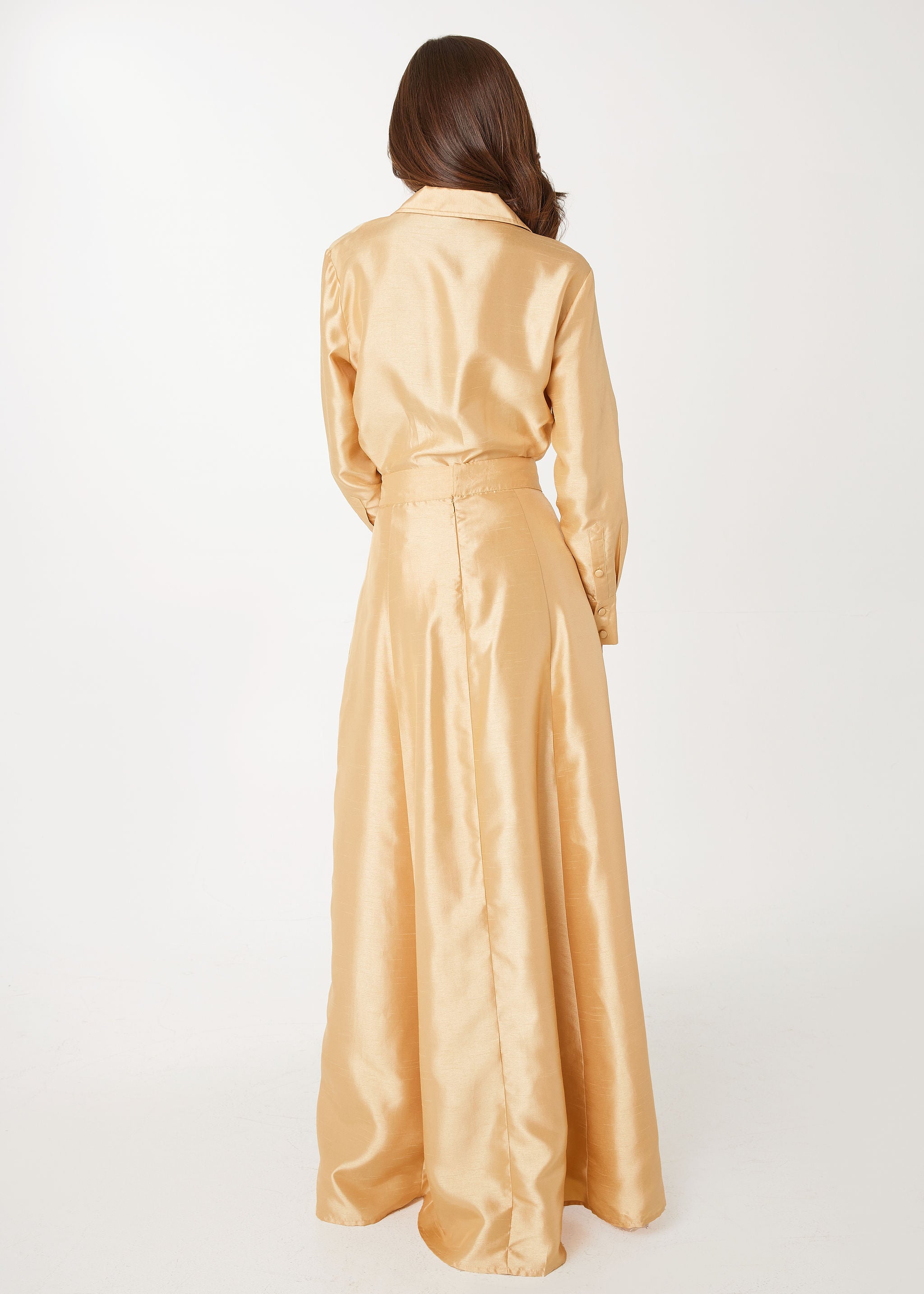 Olivia Skirt Gold Dupioni