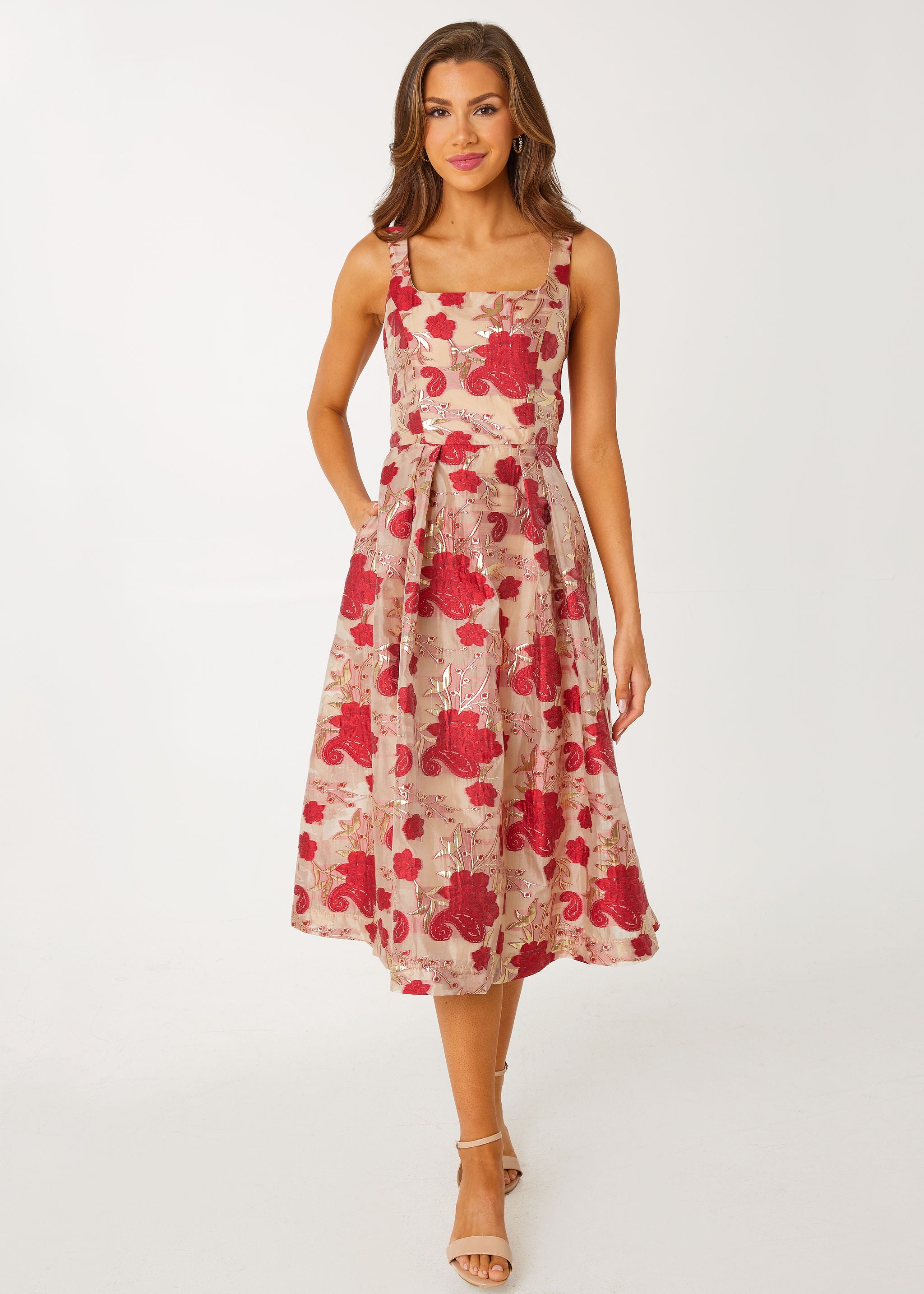 Victoria Dress Red Moonlight Organza