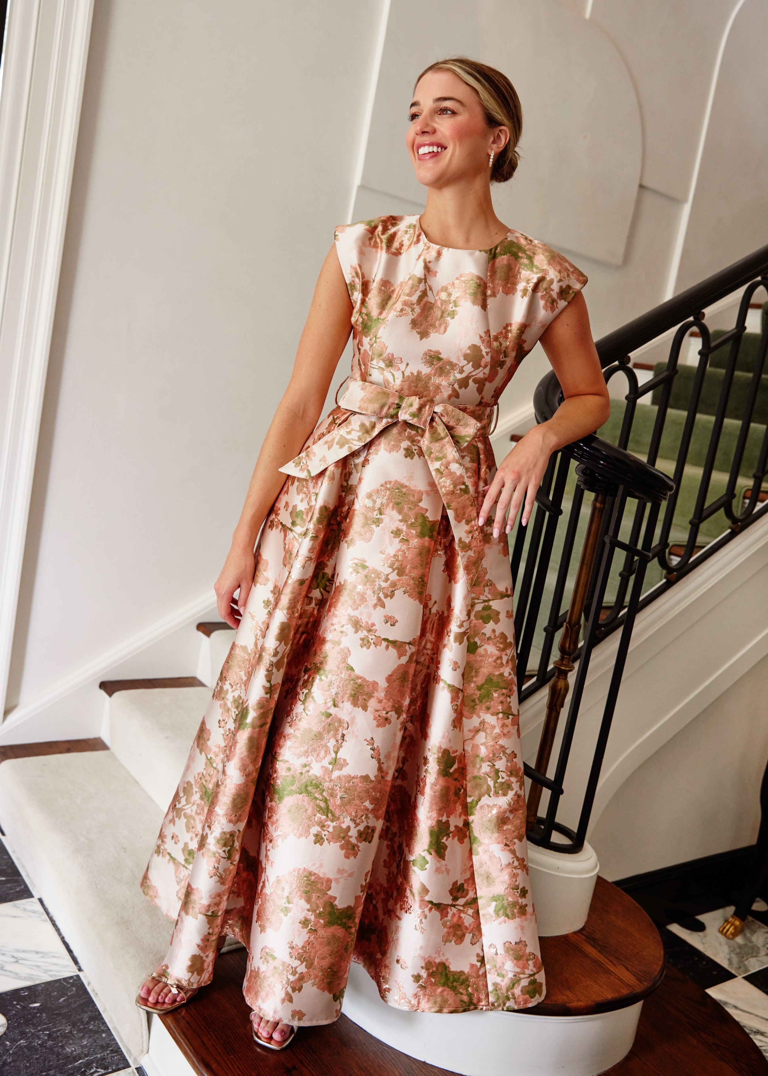 Olivia Gown Baby's Breath Jacquard