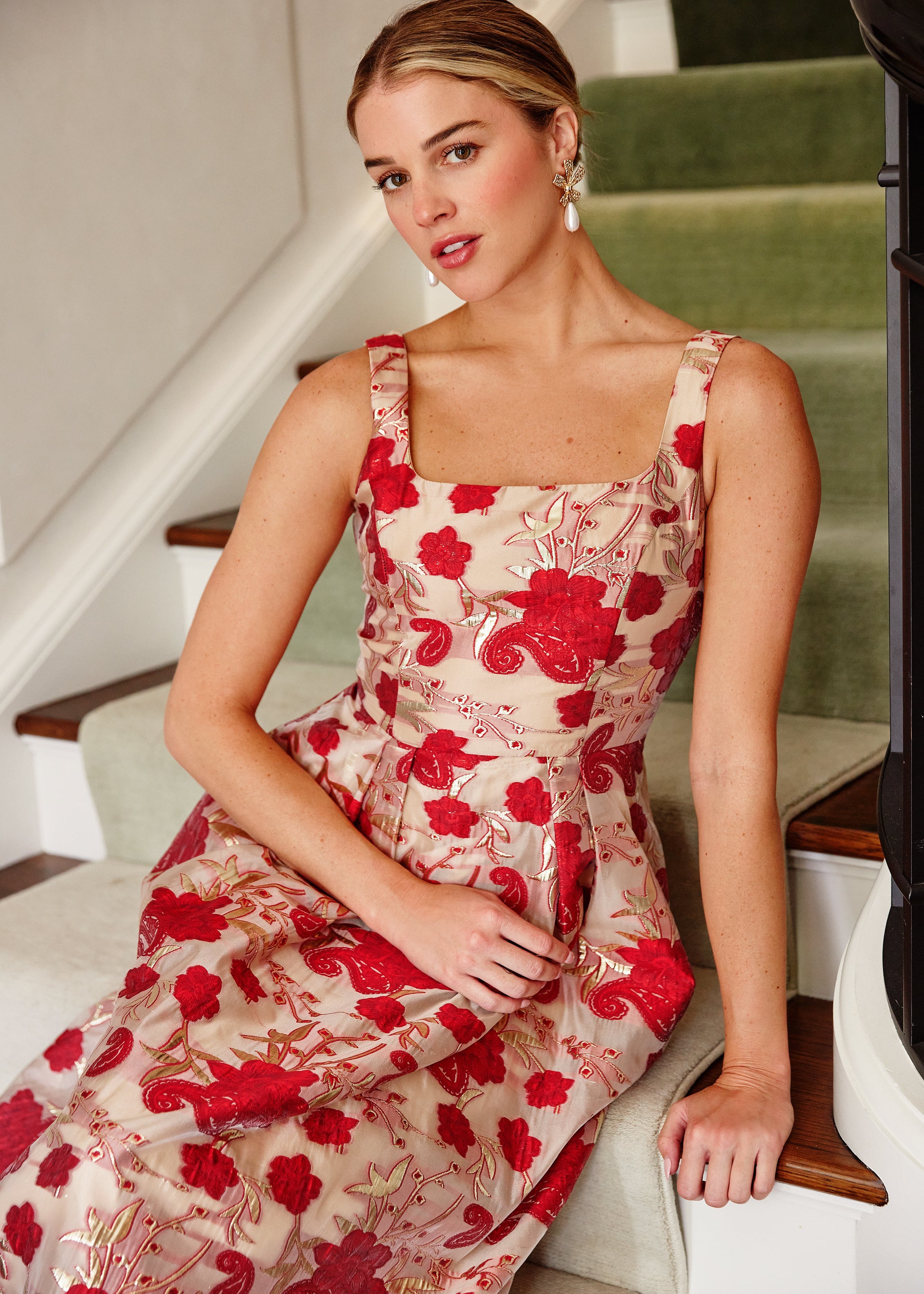 Victoria Dress Red Moonlight Organza