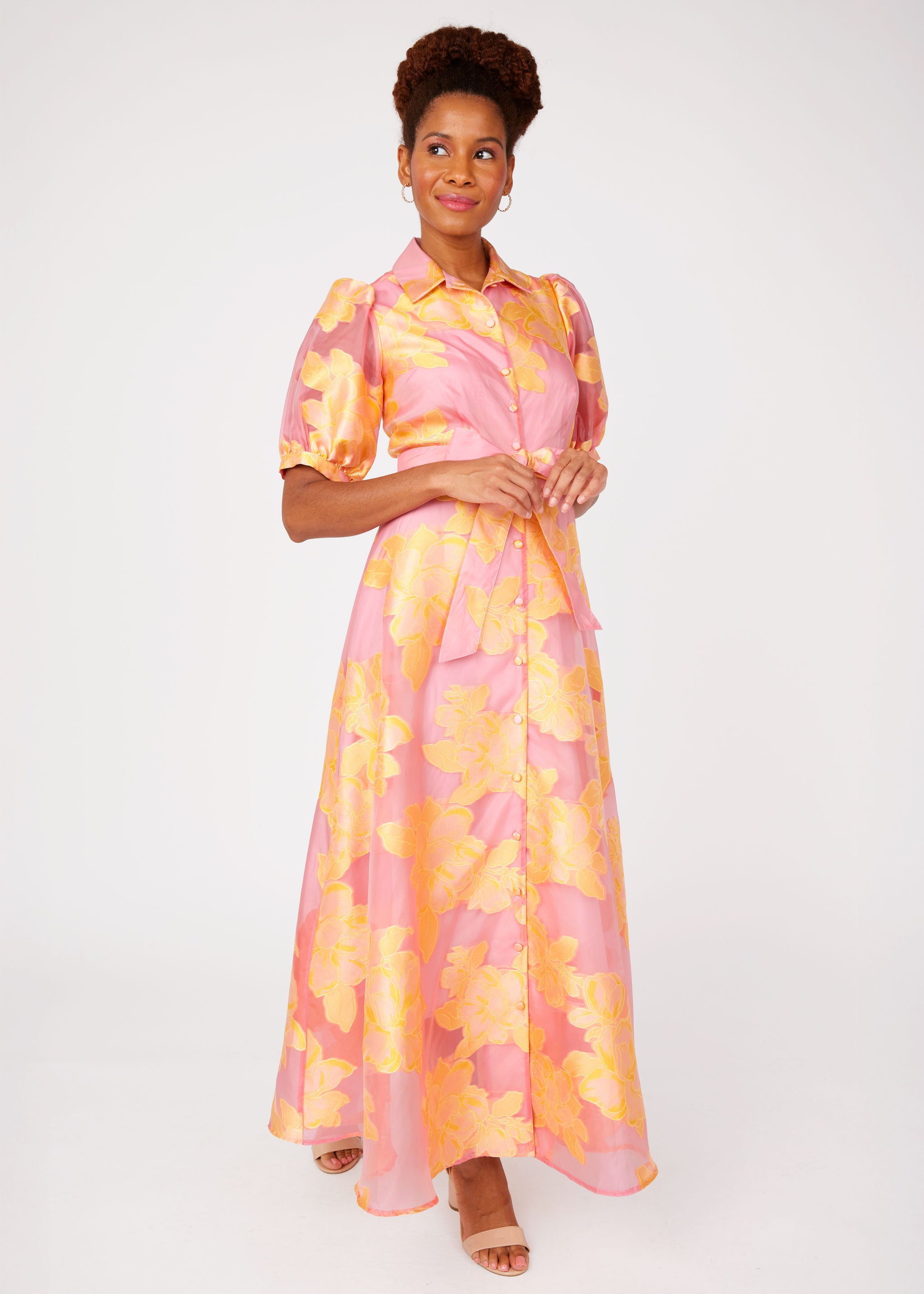 Charlotte Gown Sorbet Peony Organza