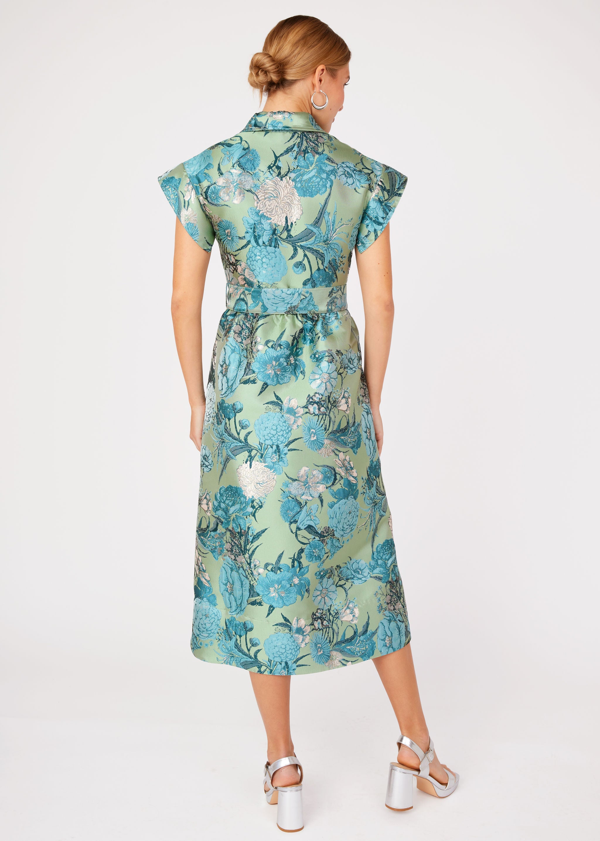 Harper Dress Sage Mum Jacquard