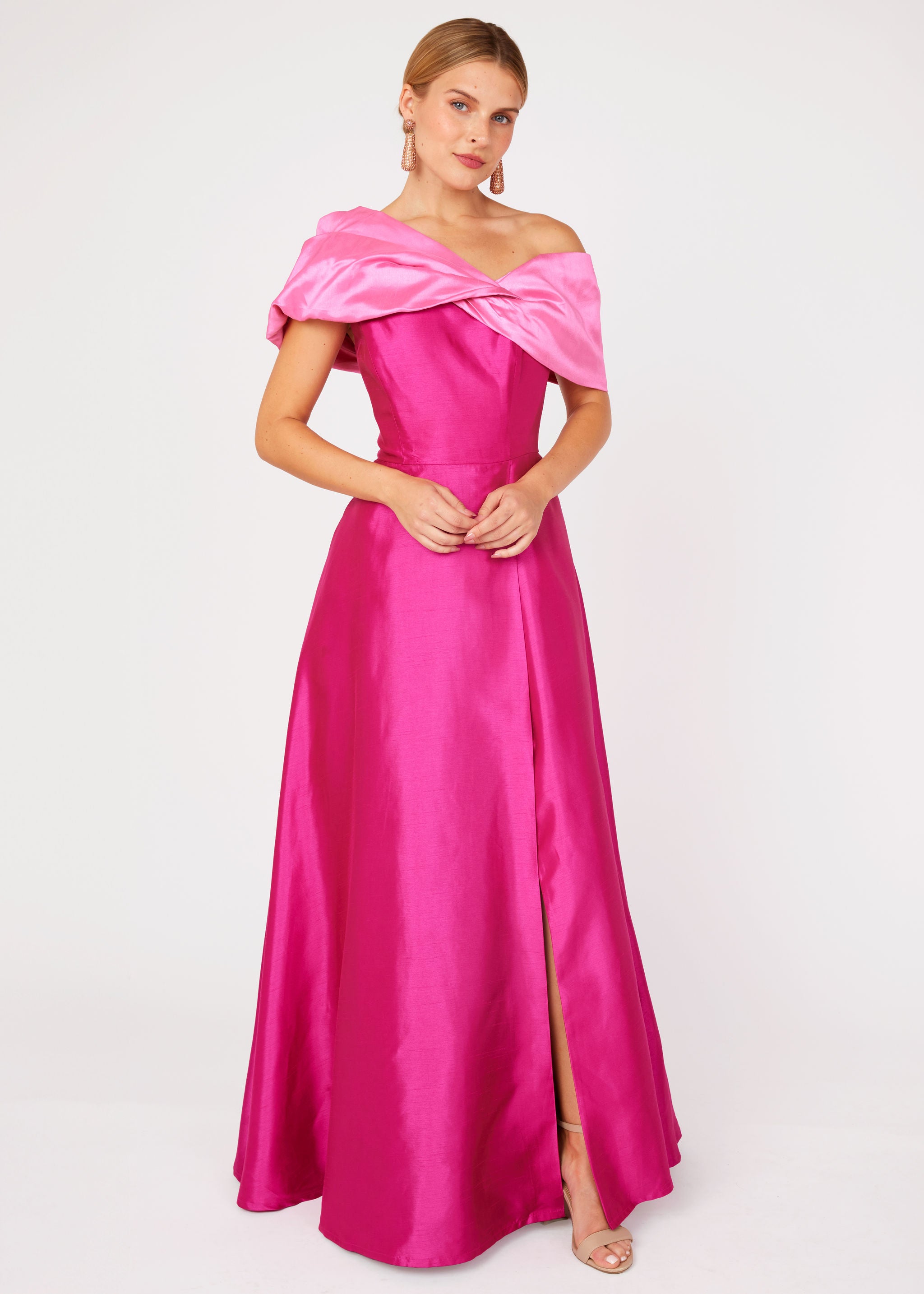 Amelia Gown Pink Dupioni