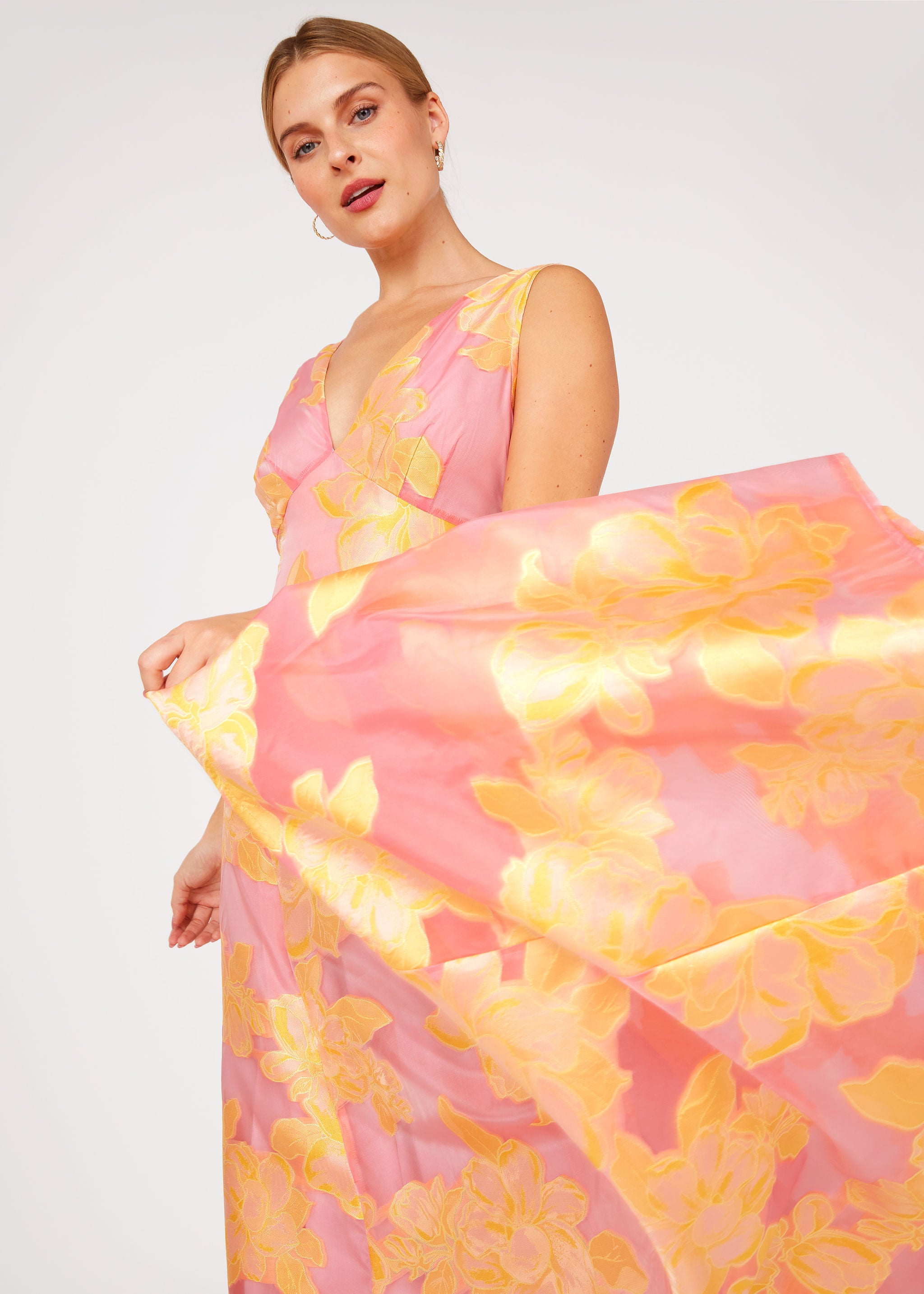 Martha Gown Sorbet Peony Organza