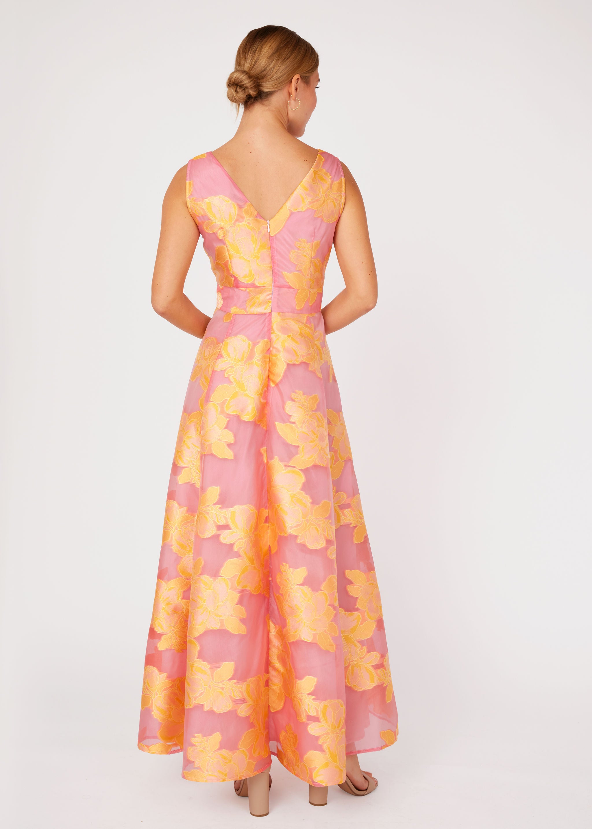 Martha Gown Sorbet Peony Organza