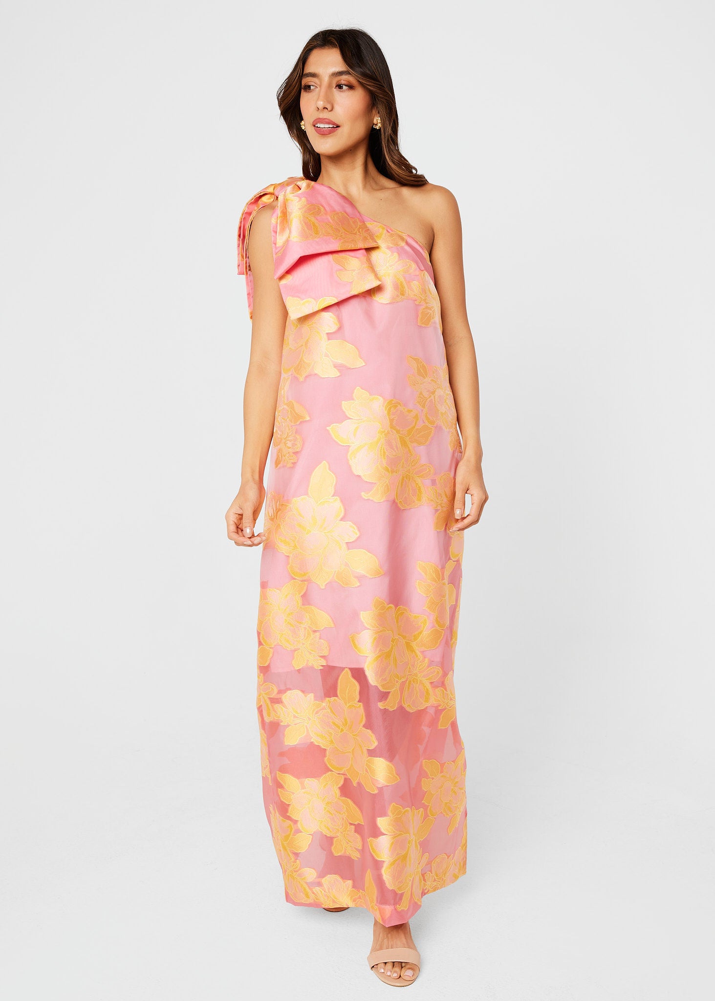 Cassie Gown Sorbet Peony Organza