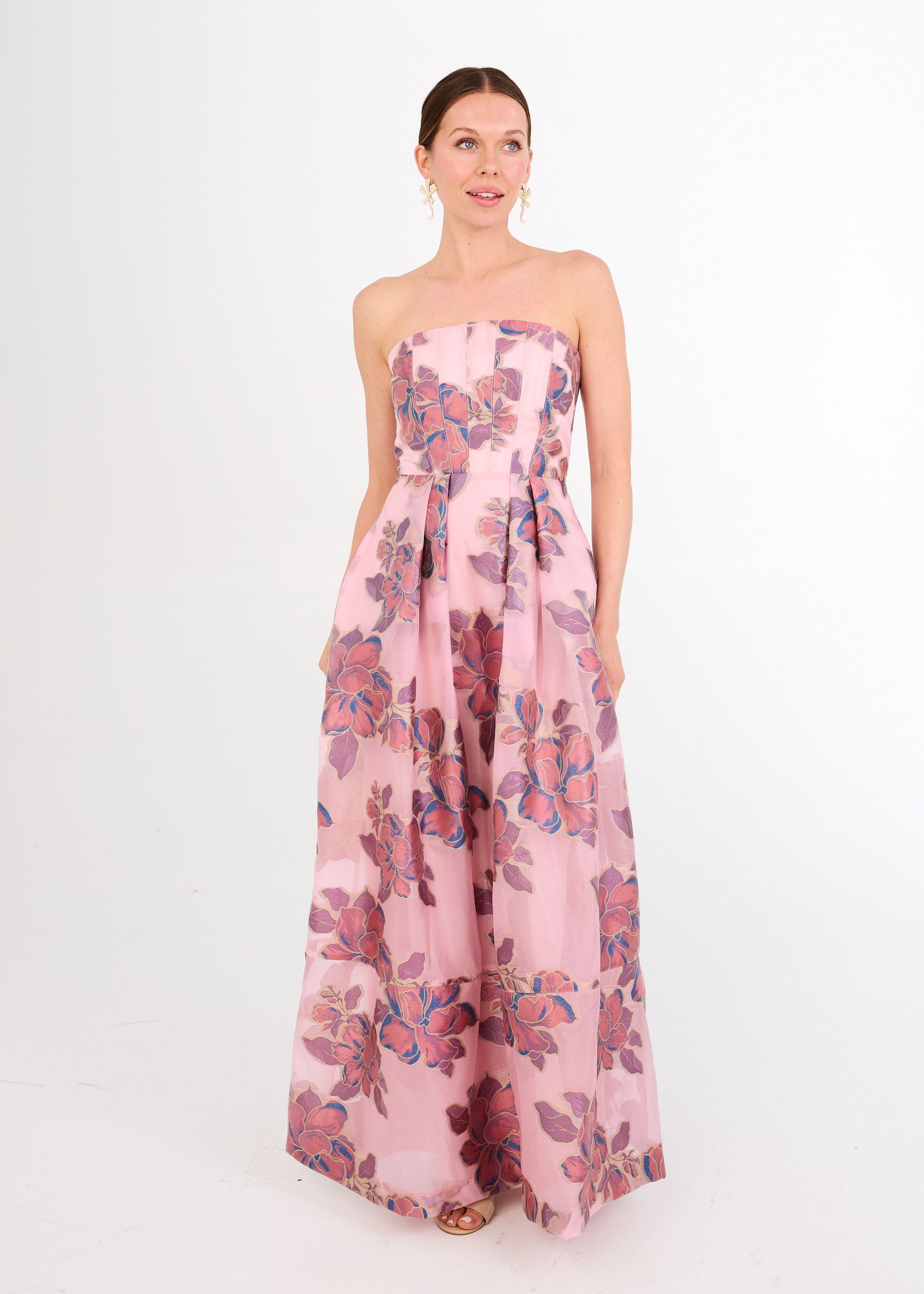 Catherine Gown Pink Peony Organza