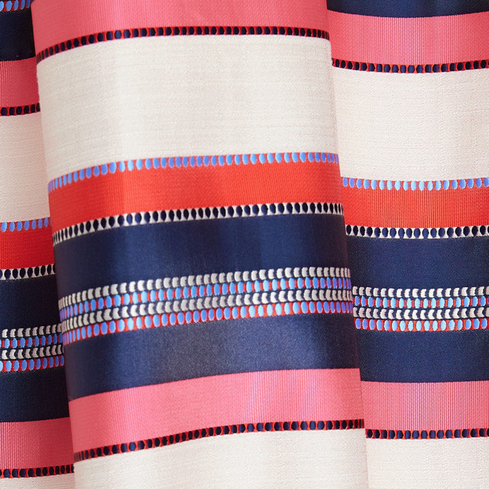 Georgina Dress Carnation Coastal Stripe Jacquard