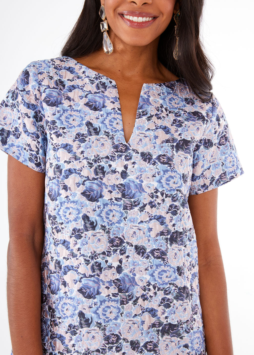 Lulu Dress Lavender Bubble Jacquard