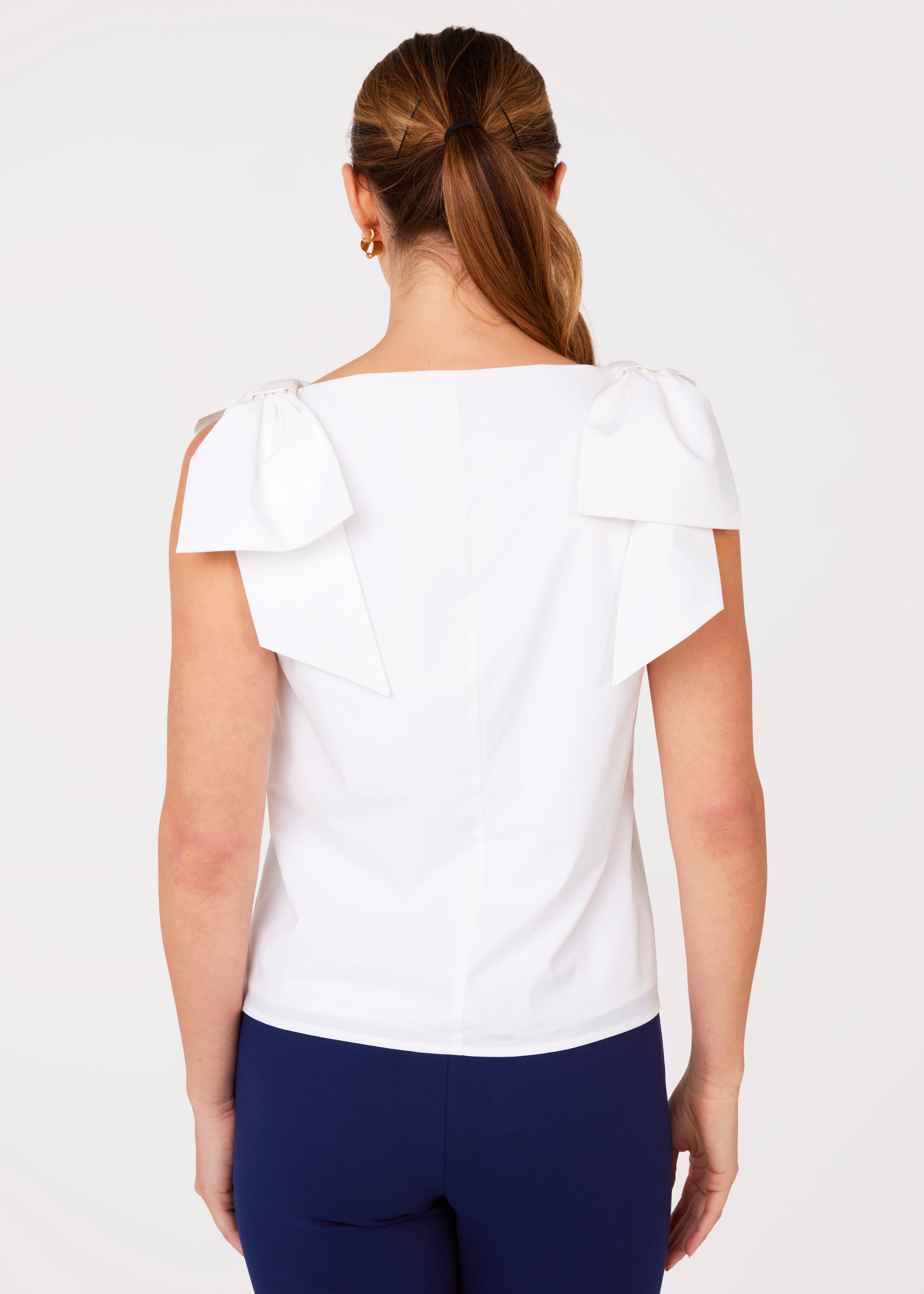 Meredith Top White Poplin