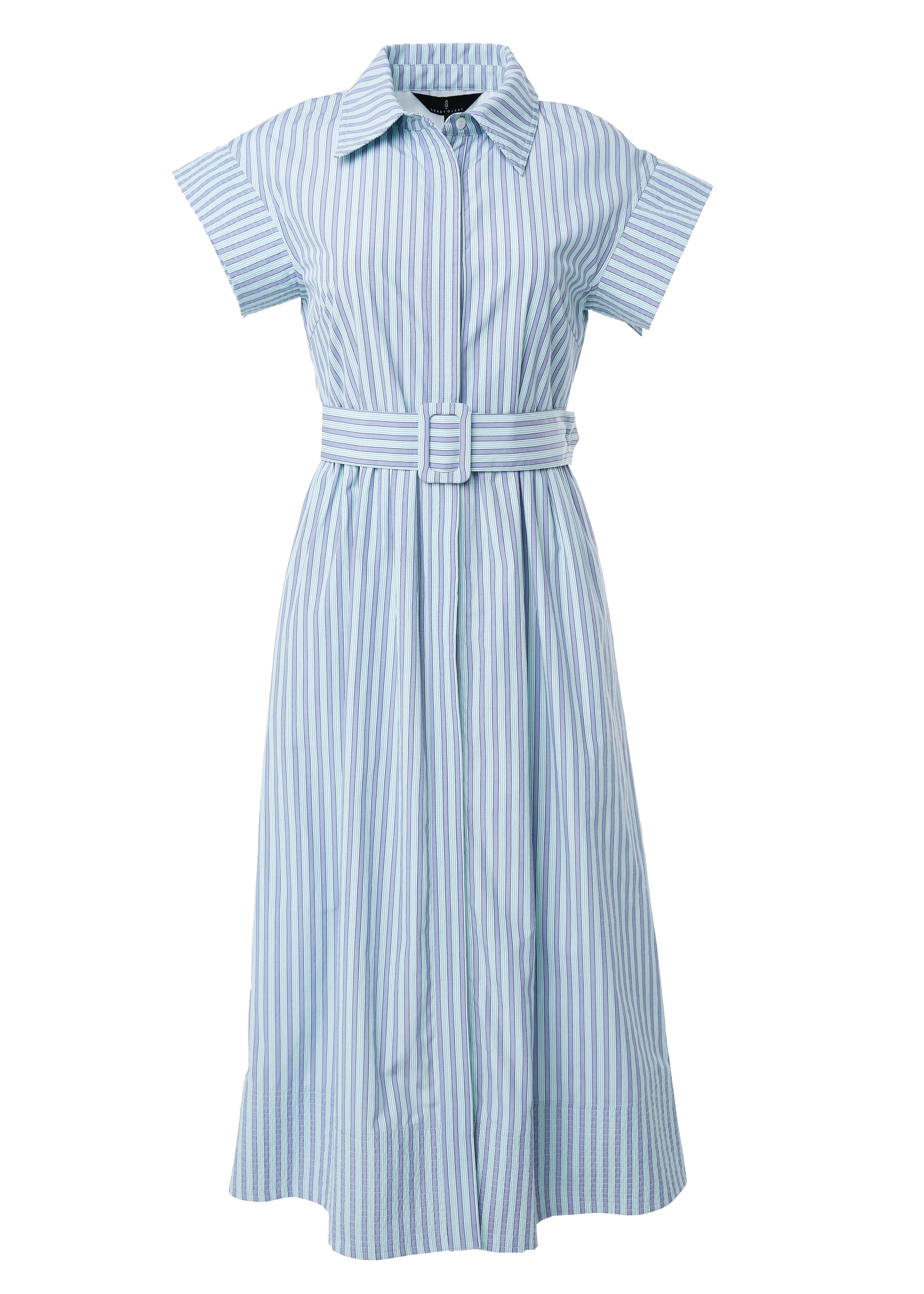 Harper Dress Periwinkle Stripe Cotton