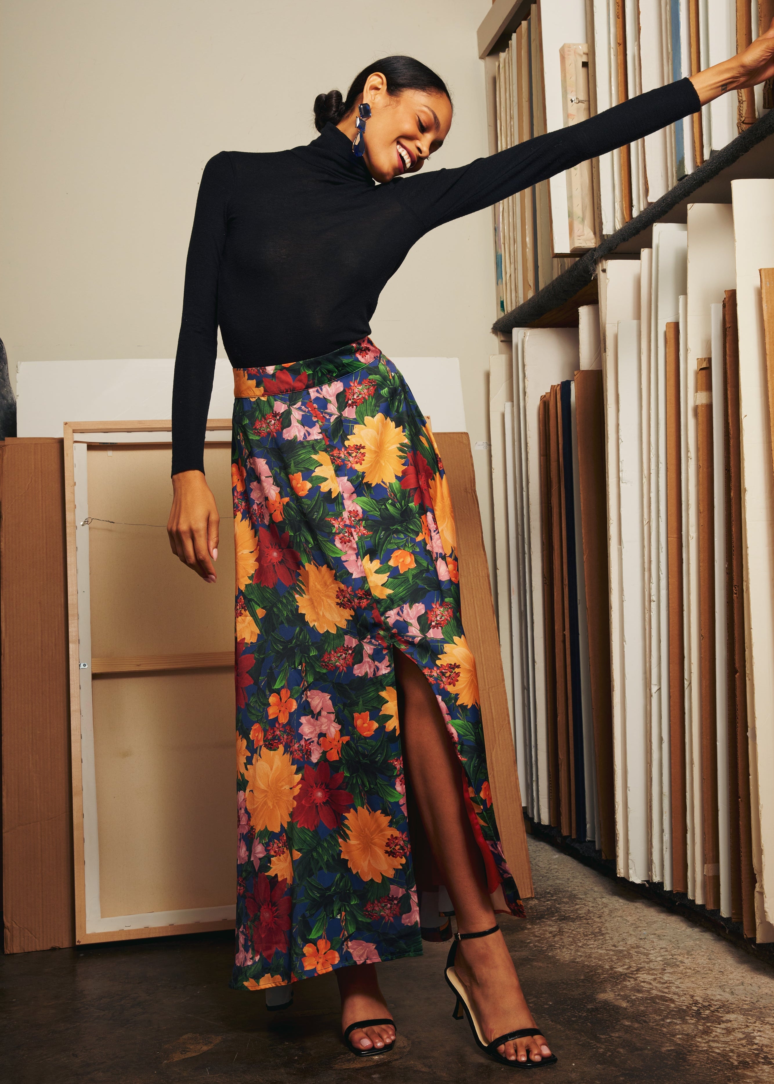 Savannah Skirt Full Bloom Satin