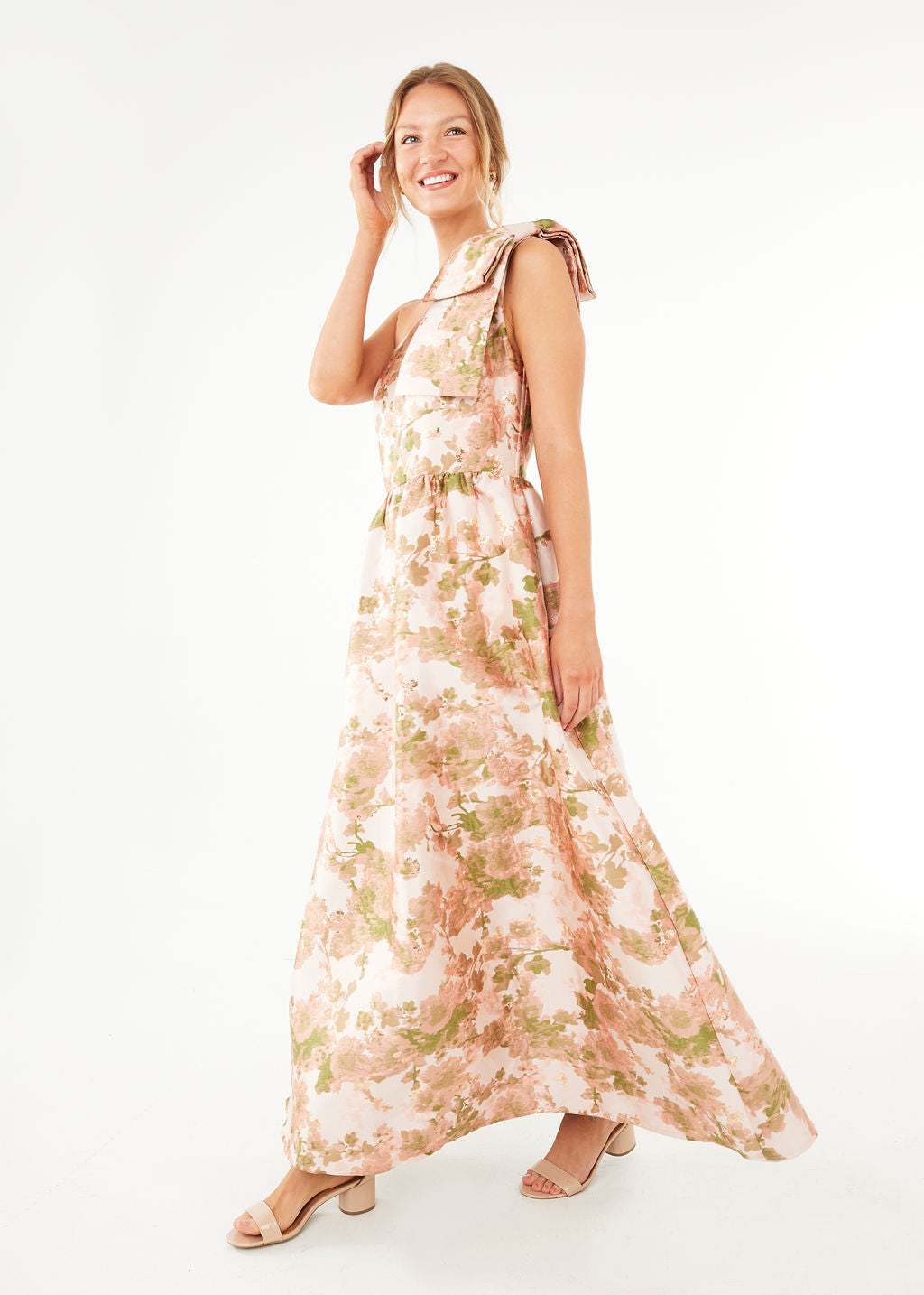 Caroline Gown Baby's Breath Jacquard