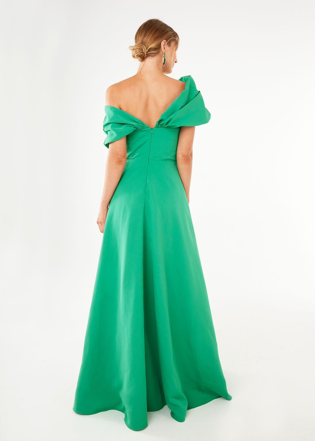 Amelia Gown Kelly Green Faille
