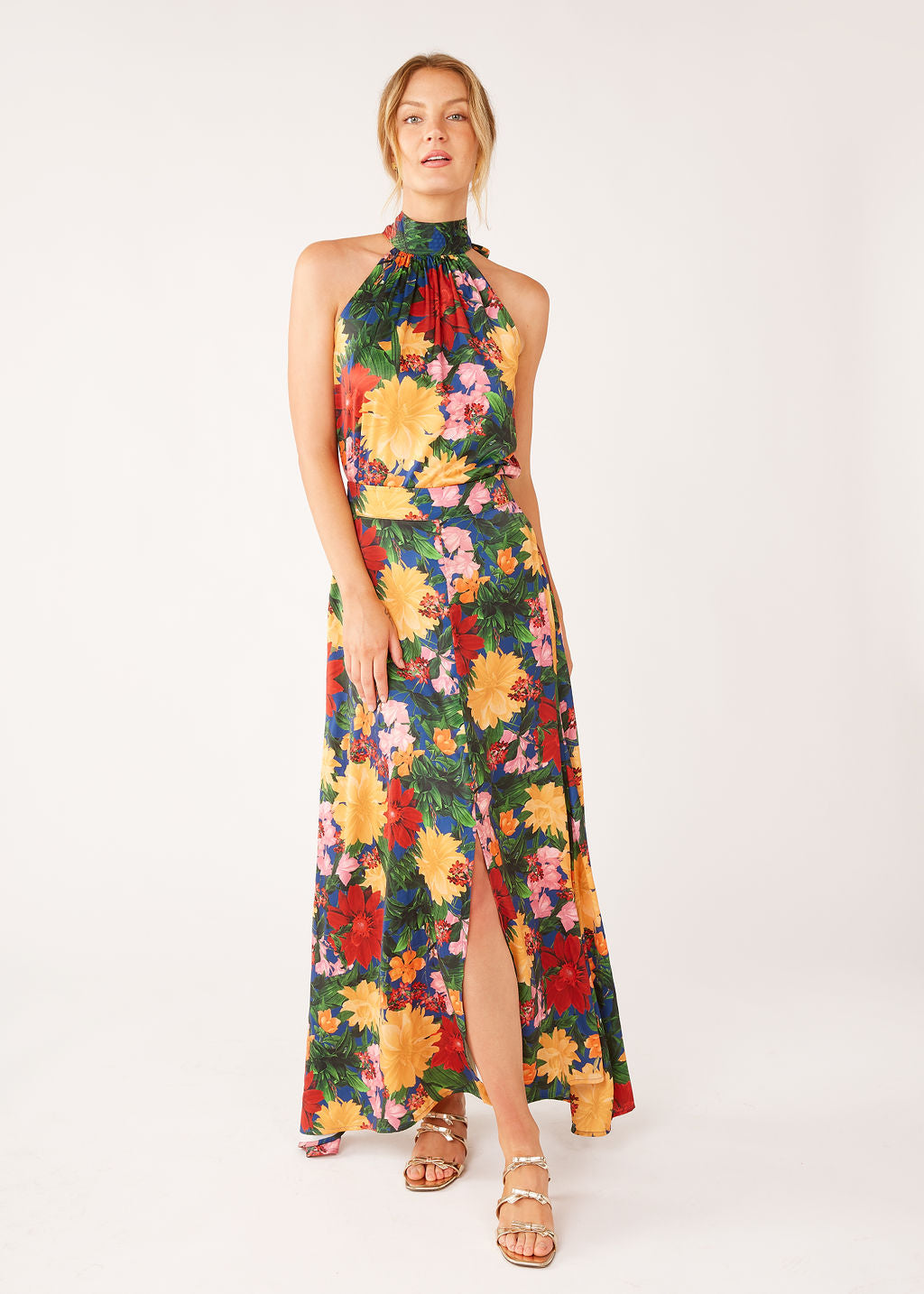 Savannah Skirt Full Bloom Satin XL / Blue
