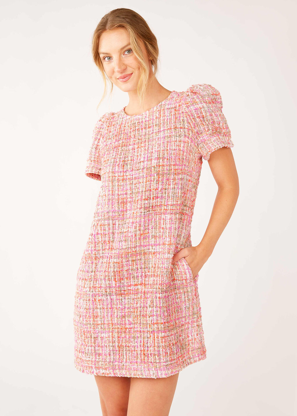 Tweed shops pink dress